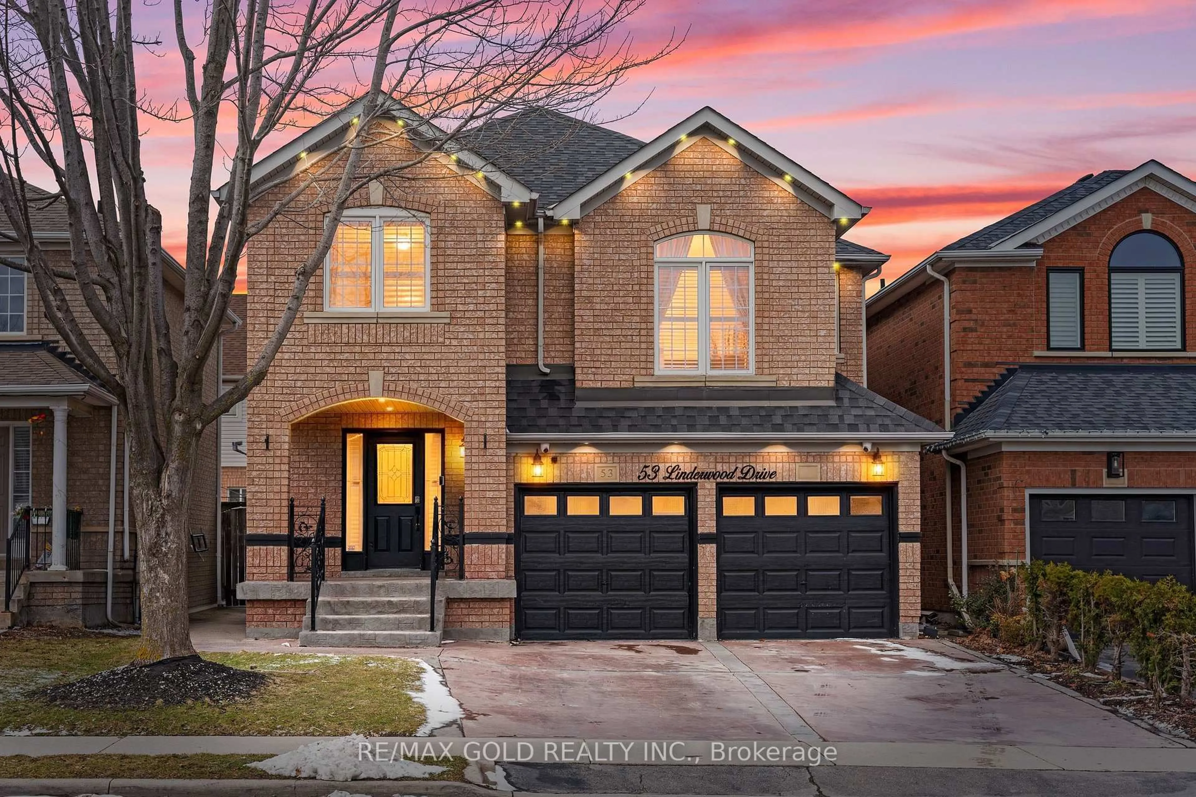 Home with brick exterior material, street for 53 Linderwood Dr, Brampton Ontario L7A 1S4