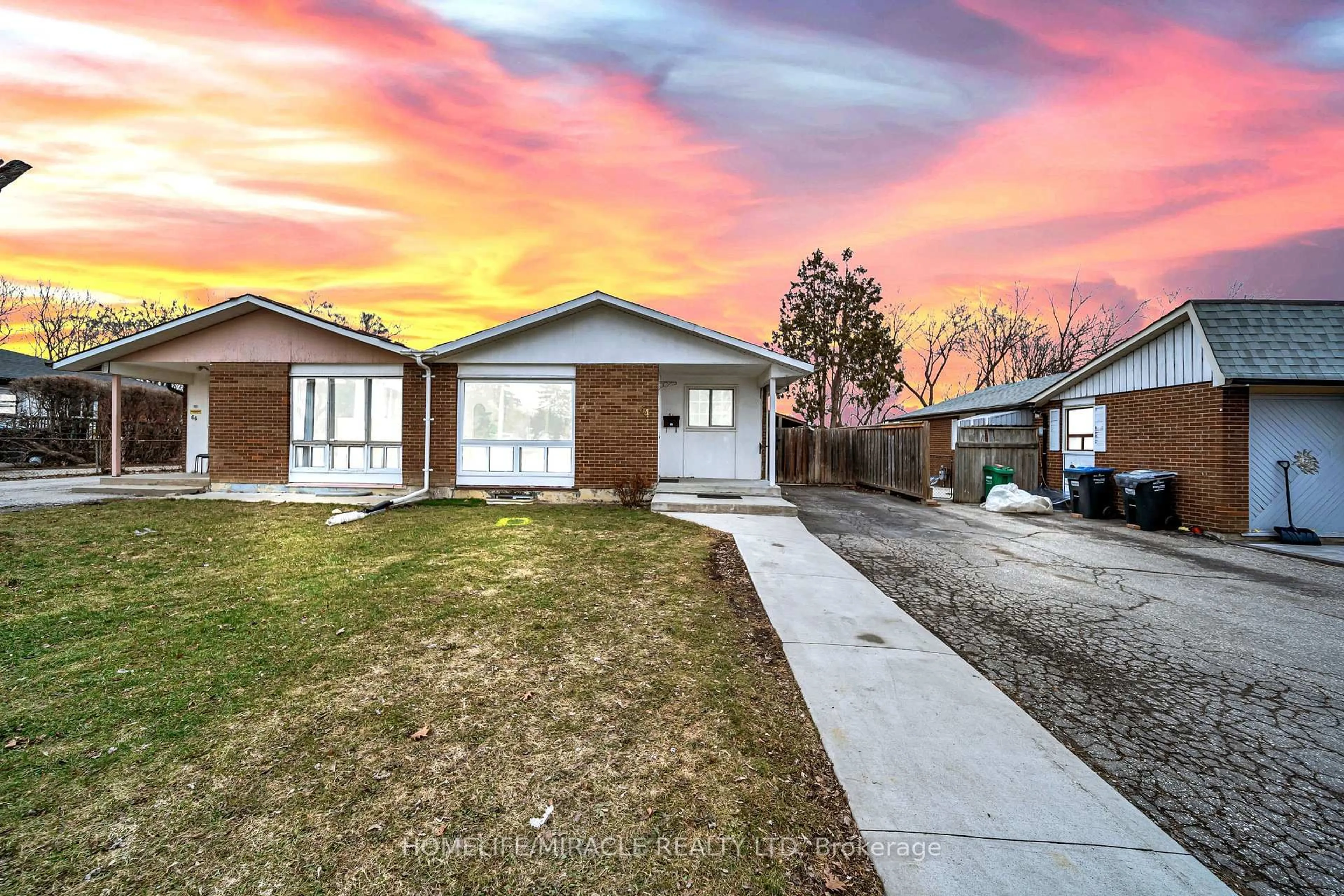 Home with brick exterior material, street for 64 Drake Blvd, Brampton Ontario L6T 3K9