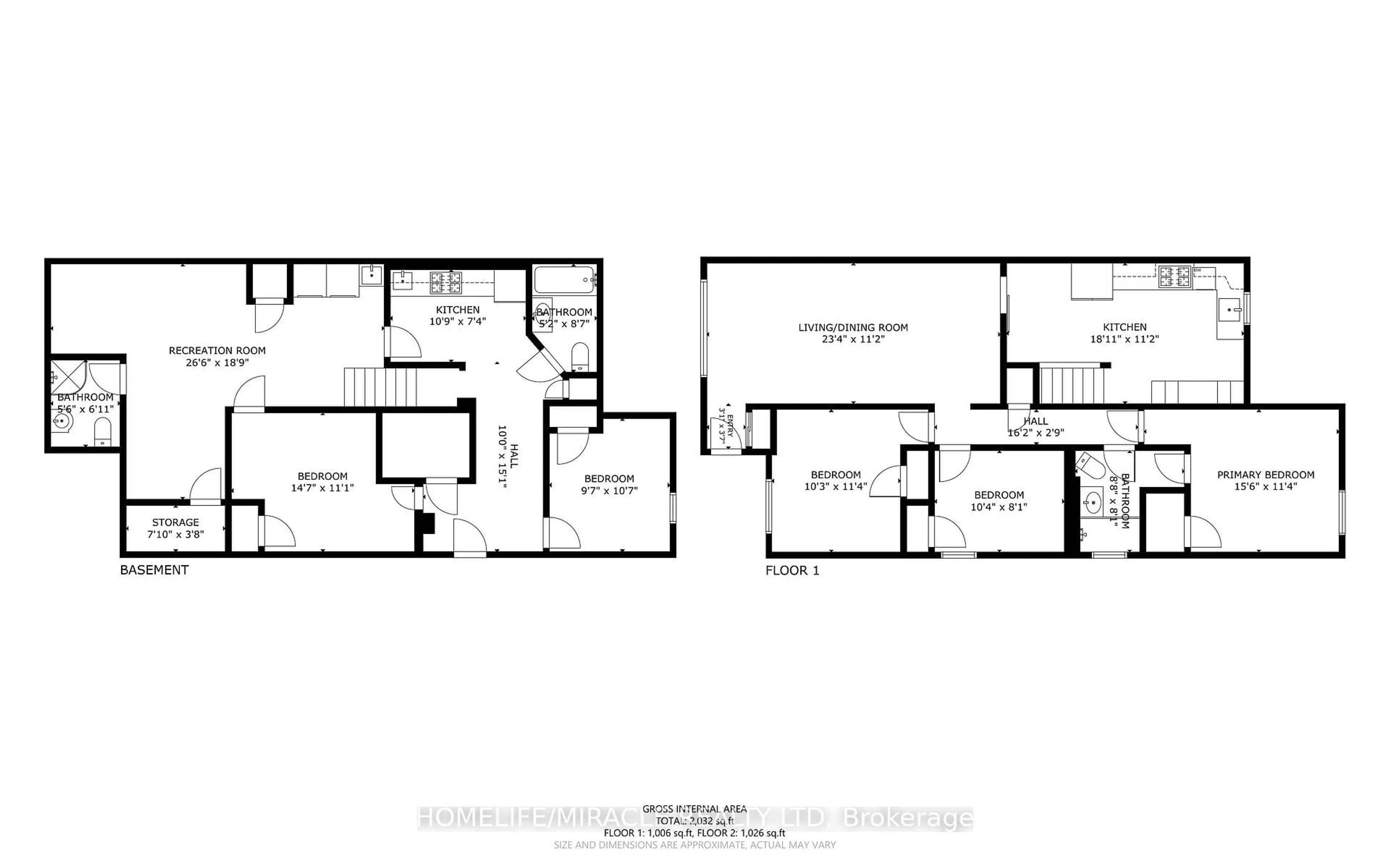 Floor plan for 64 Drake Blvd, Brampton Ontario L6T 3K9