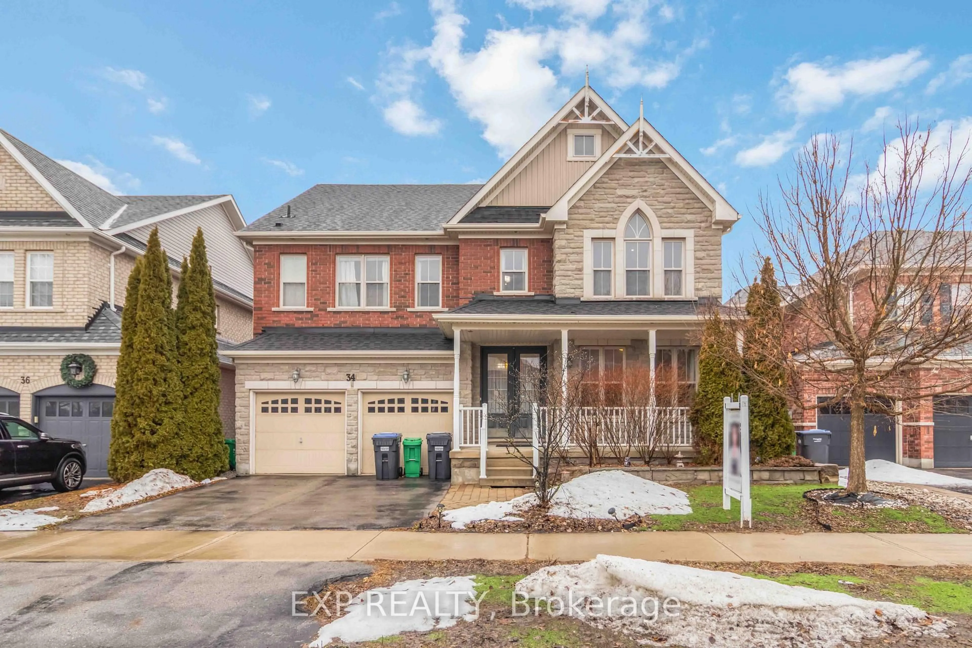 Home with brick exterior material, street for 34 Atchison Dr, Caledon Ontario L7C 3R5