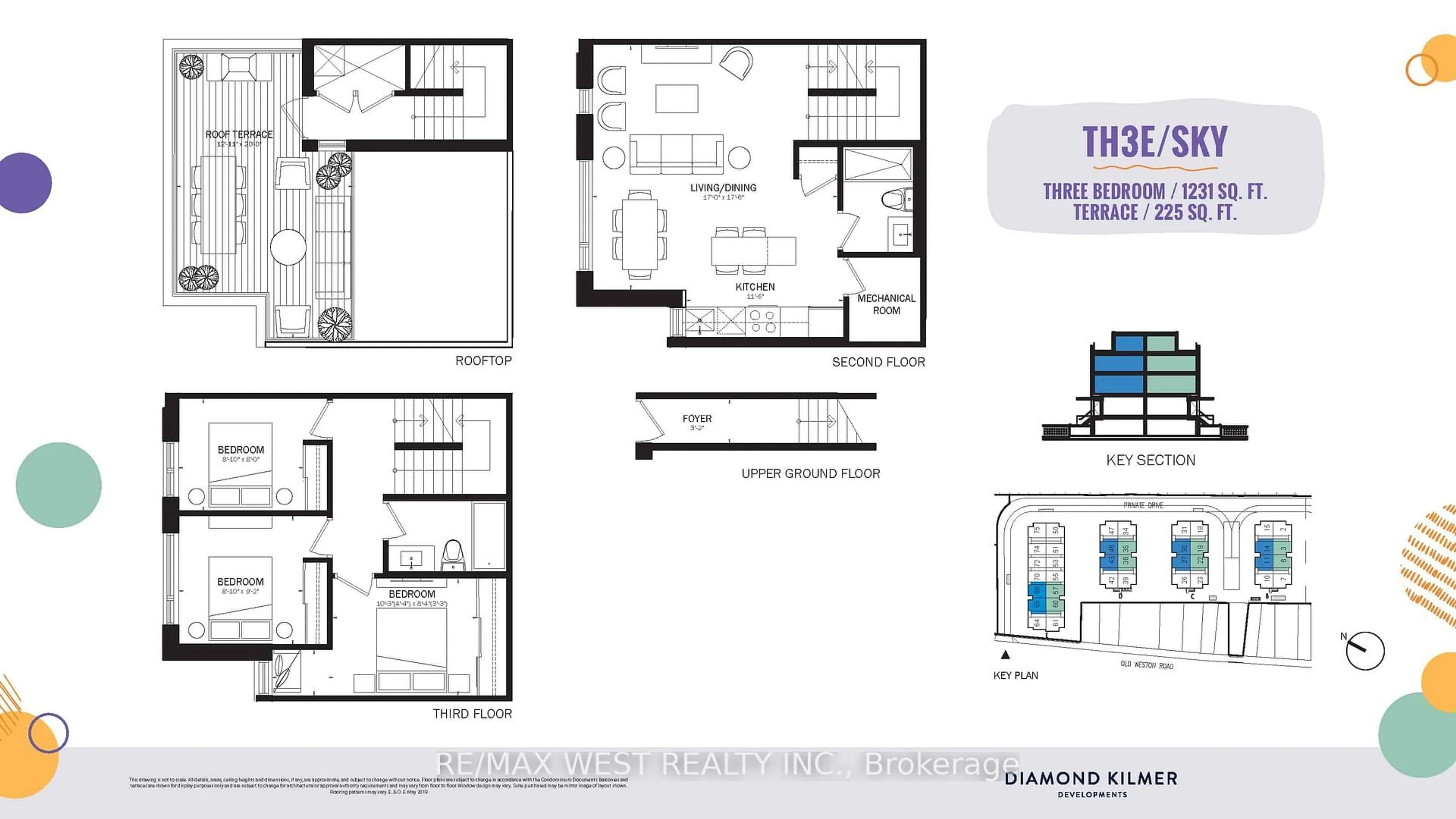 Floor plan for 20 Ed Clark Gdns #14, Toronto Ontario M6N 0B5