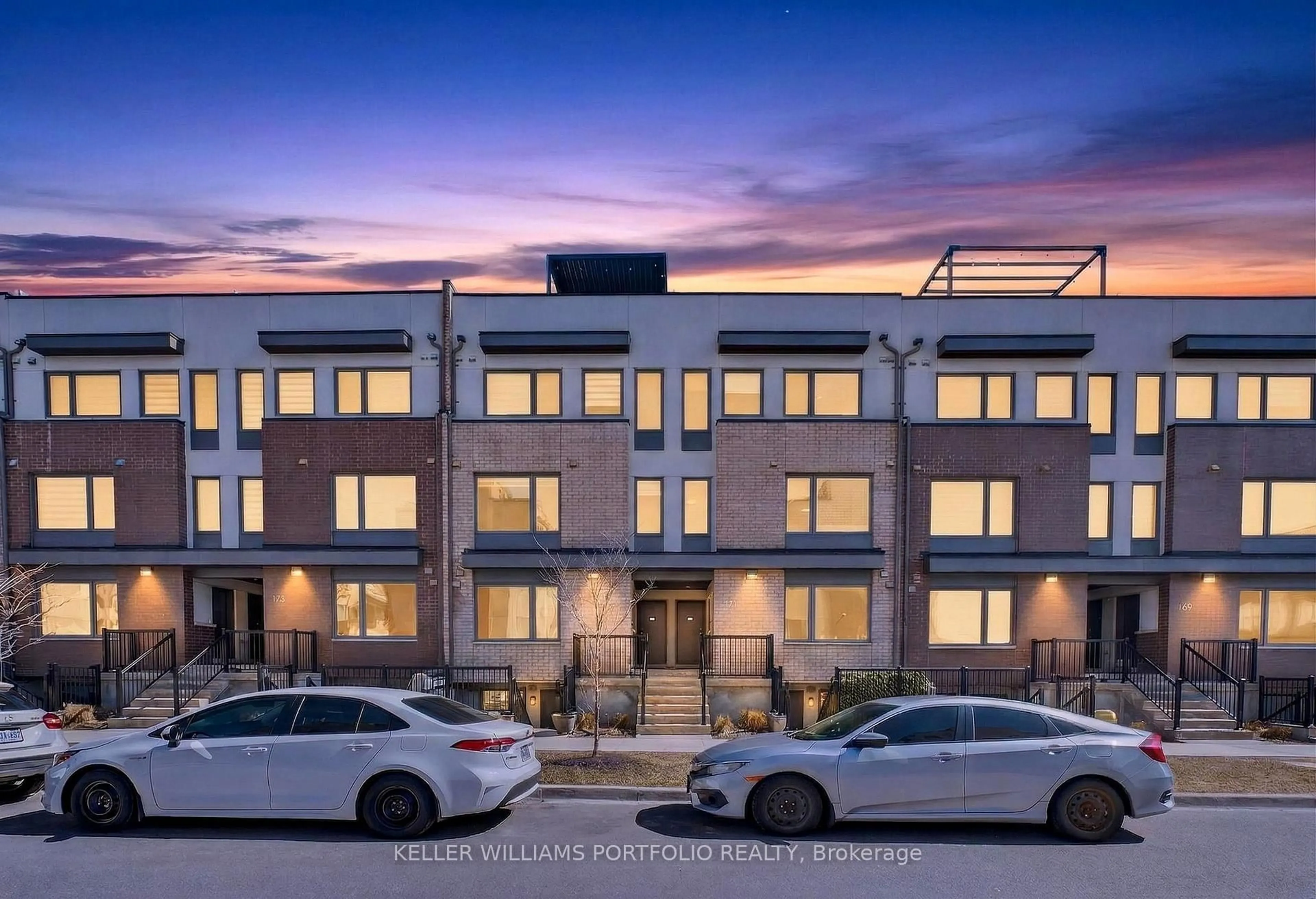 A pic from outside/outdoor area/front of a property/back of a property/a pic from drone, street for 171 William Duncan Rd #7, Toronto Ontario M3K 0B7