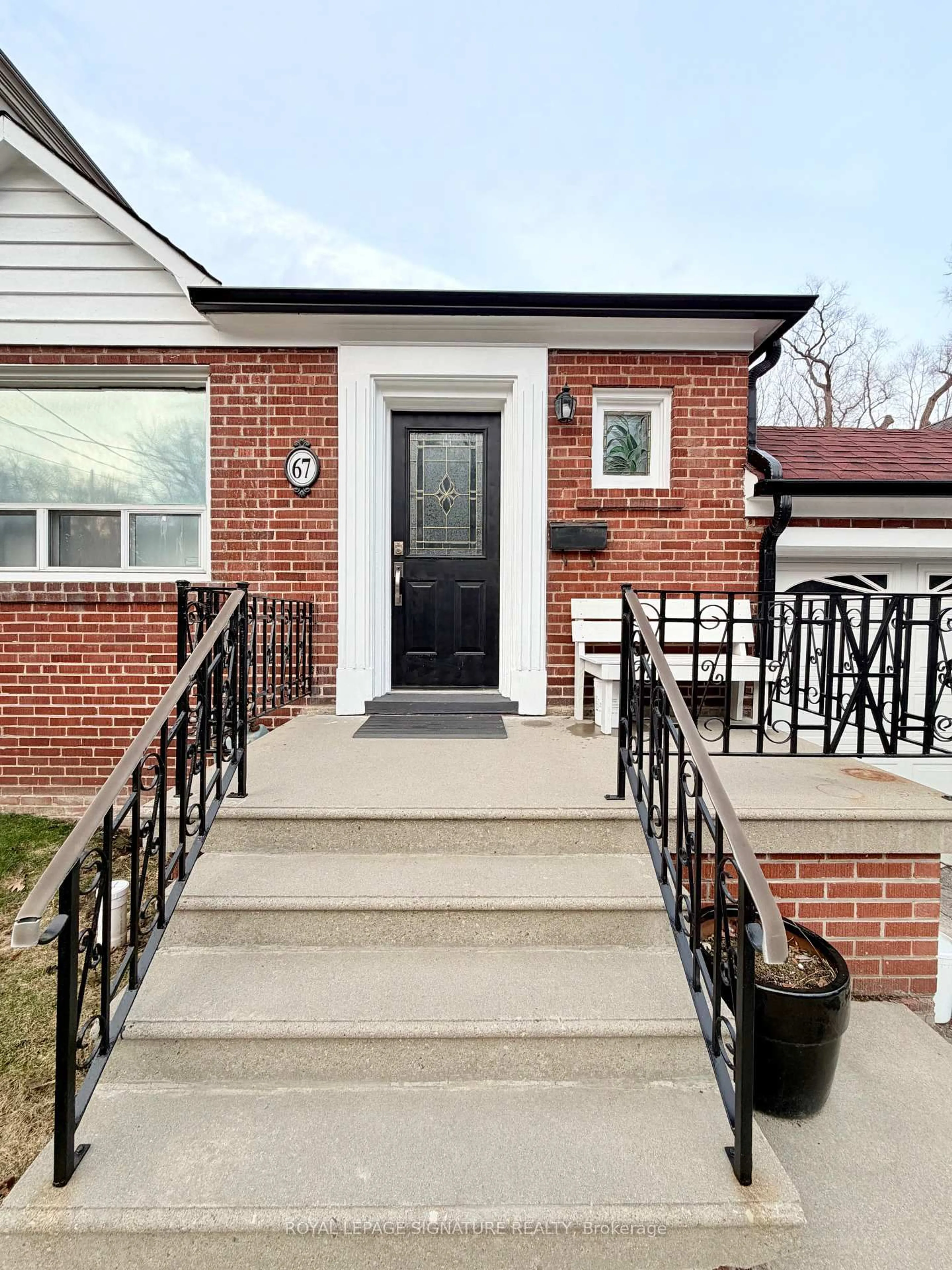 Home with brick exterior material, street for 67 South Kingsway, Toronto Ontario M6S 3T4