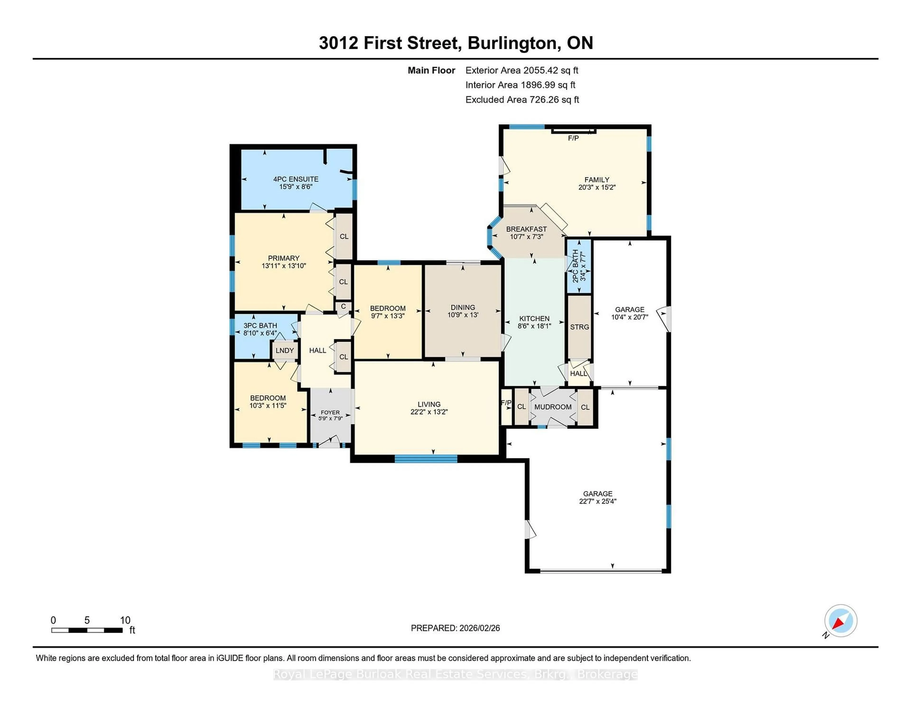Floor plan for 3012 First St, Burlington Ontario L7N 1C3