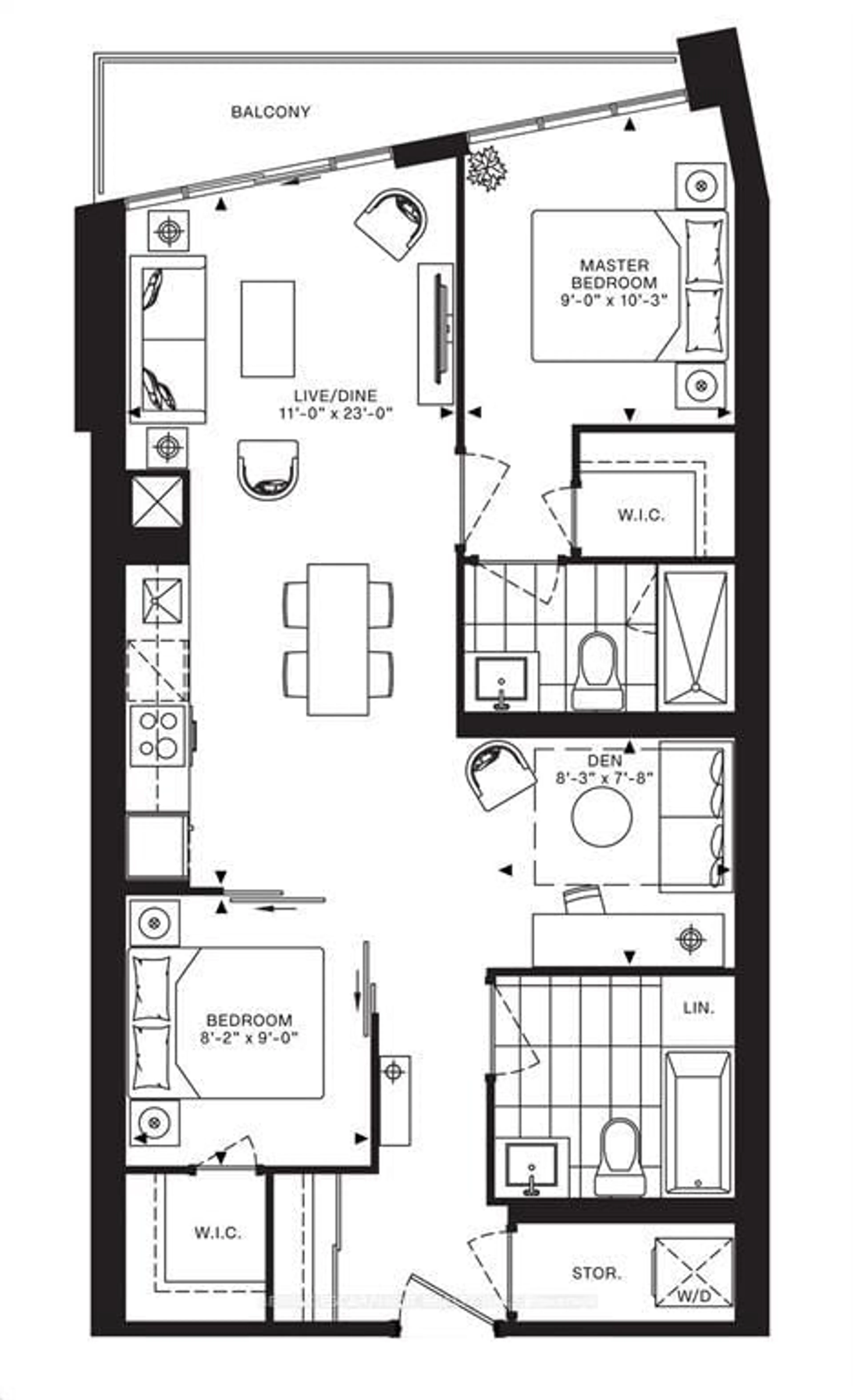 Floor plan for 36 Zorra St #422, Toronto Ontario M8Z 0G5