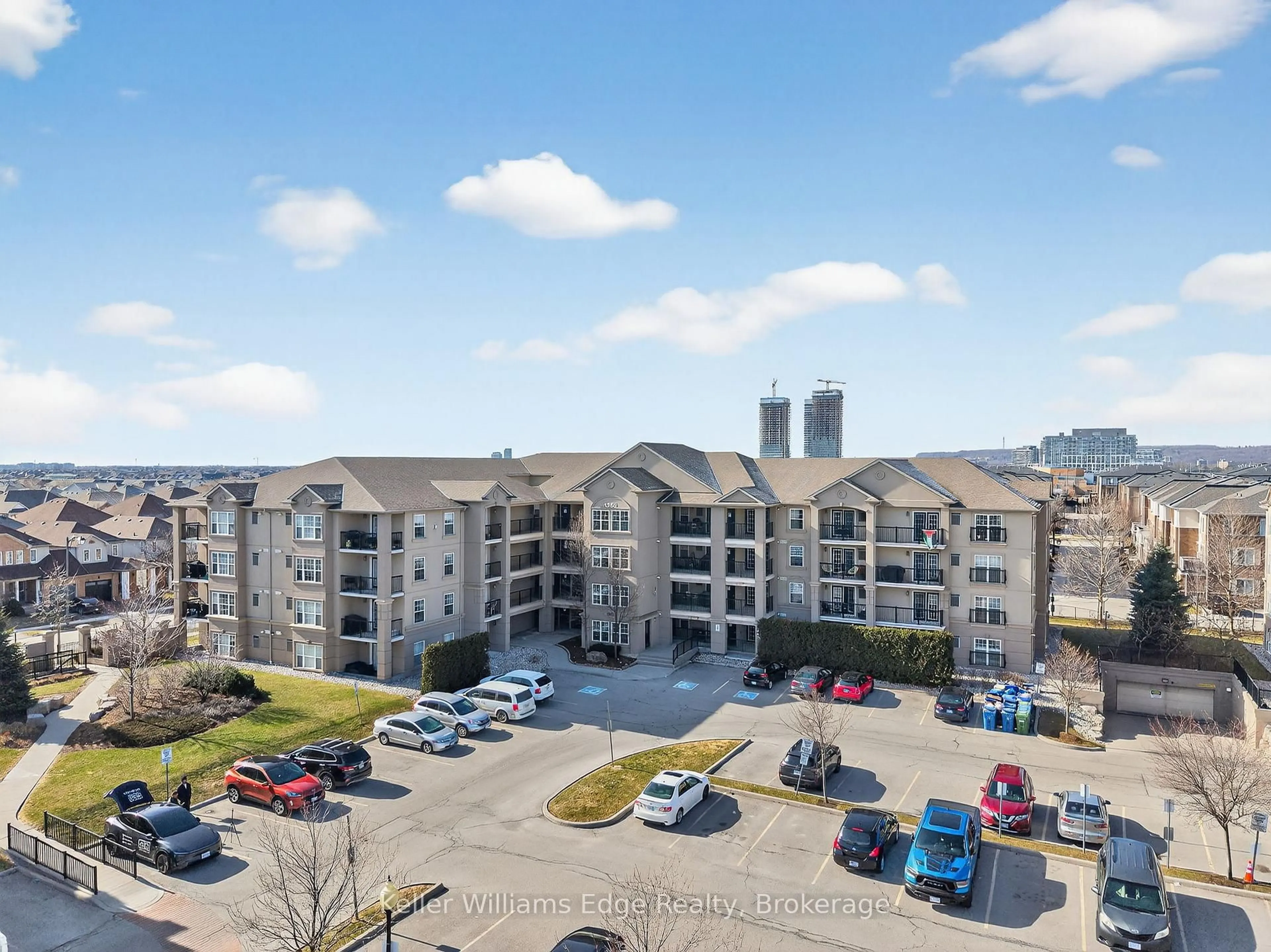 A pic from outside/outdoor area/front of a property/back of a property/a pic from drone, unknown for 1350 Main St #301, Milton Ontario L9T 7S7