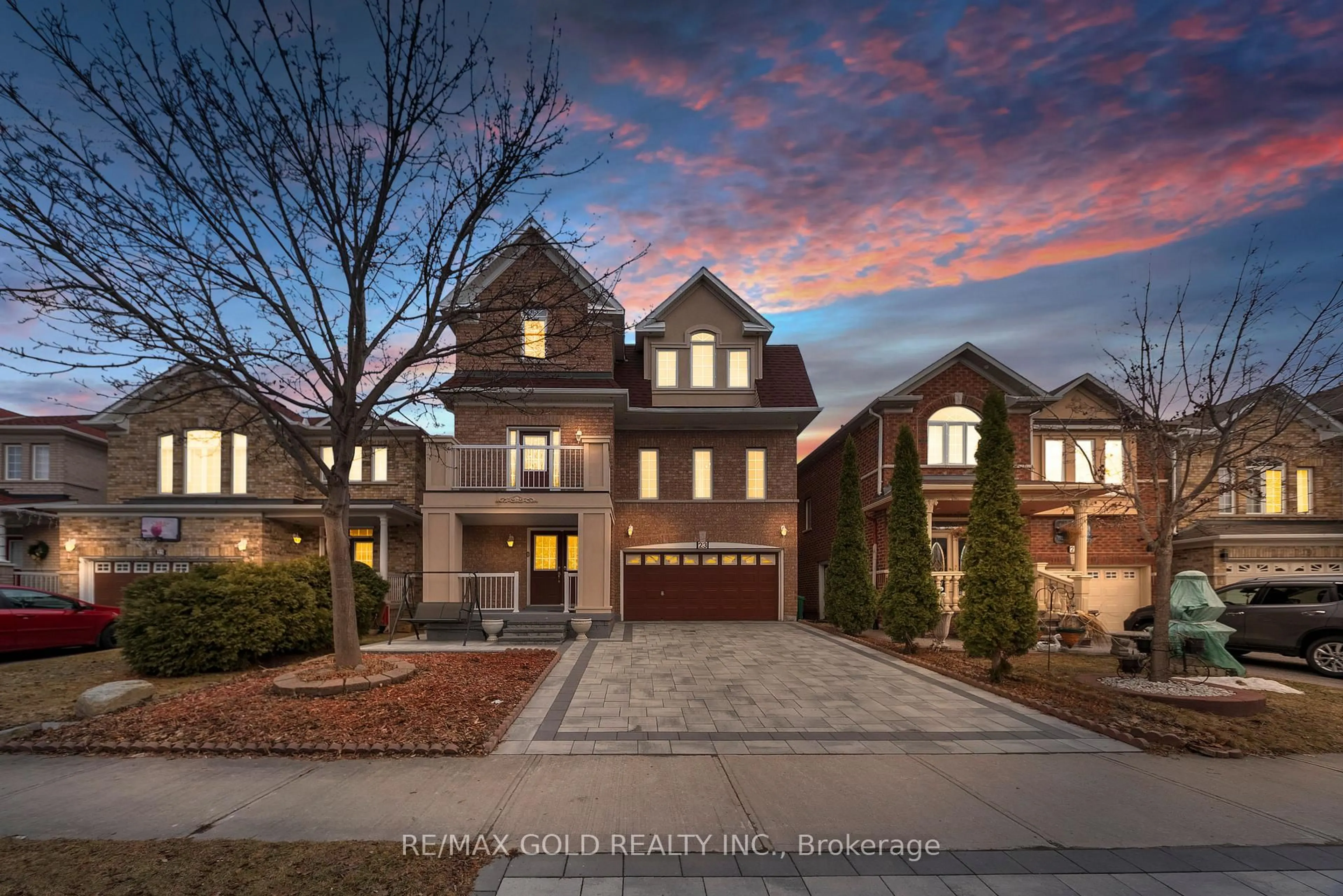 Home with brick exterior material, street for 23 Pathmaster Rd, Brampton Ontario L6P 2G8