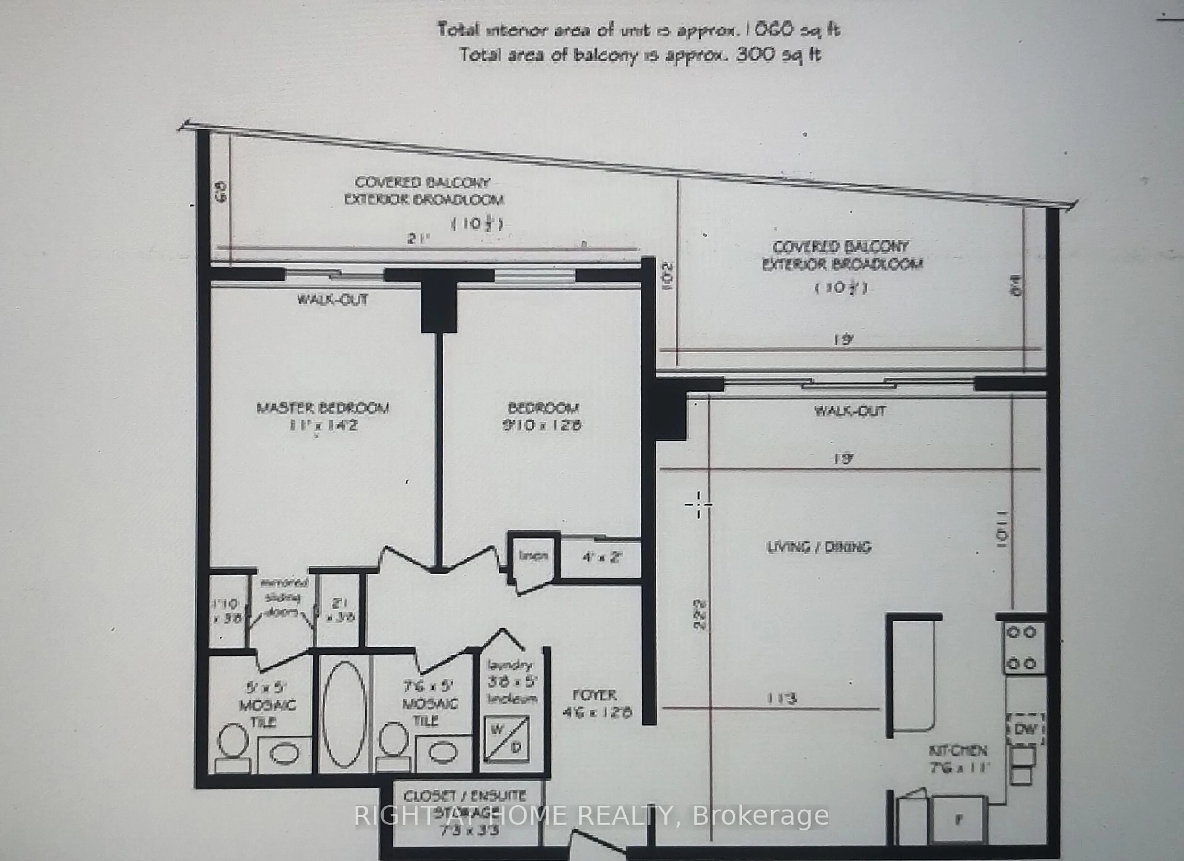 Floor plan for 80 Quebec Ave #607, Toronto Ontario M6P 4B7