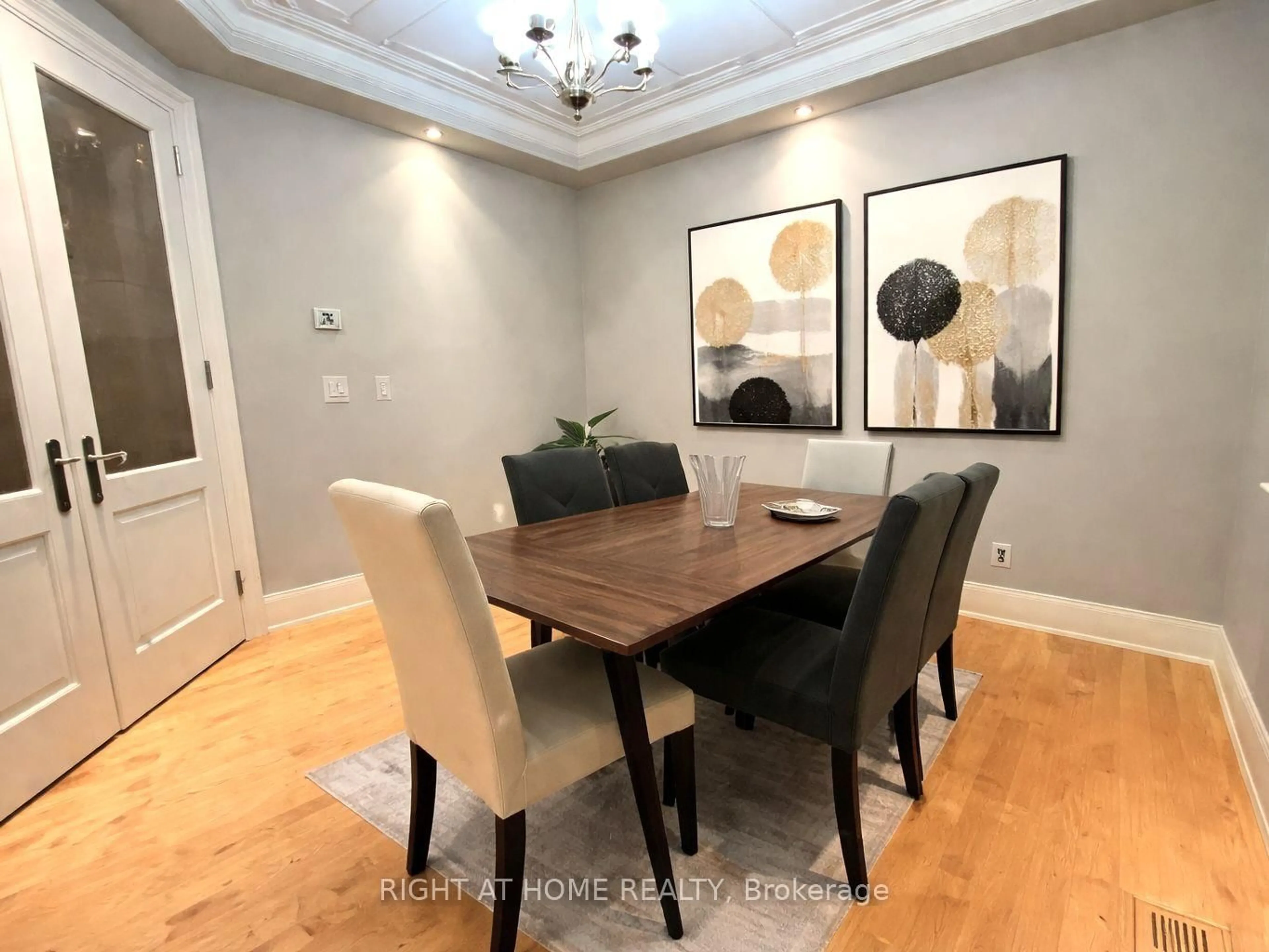 Dining room, wood/laminate floor for 3 Westrose Ave, Toronto Ontario M8X 1Z9