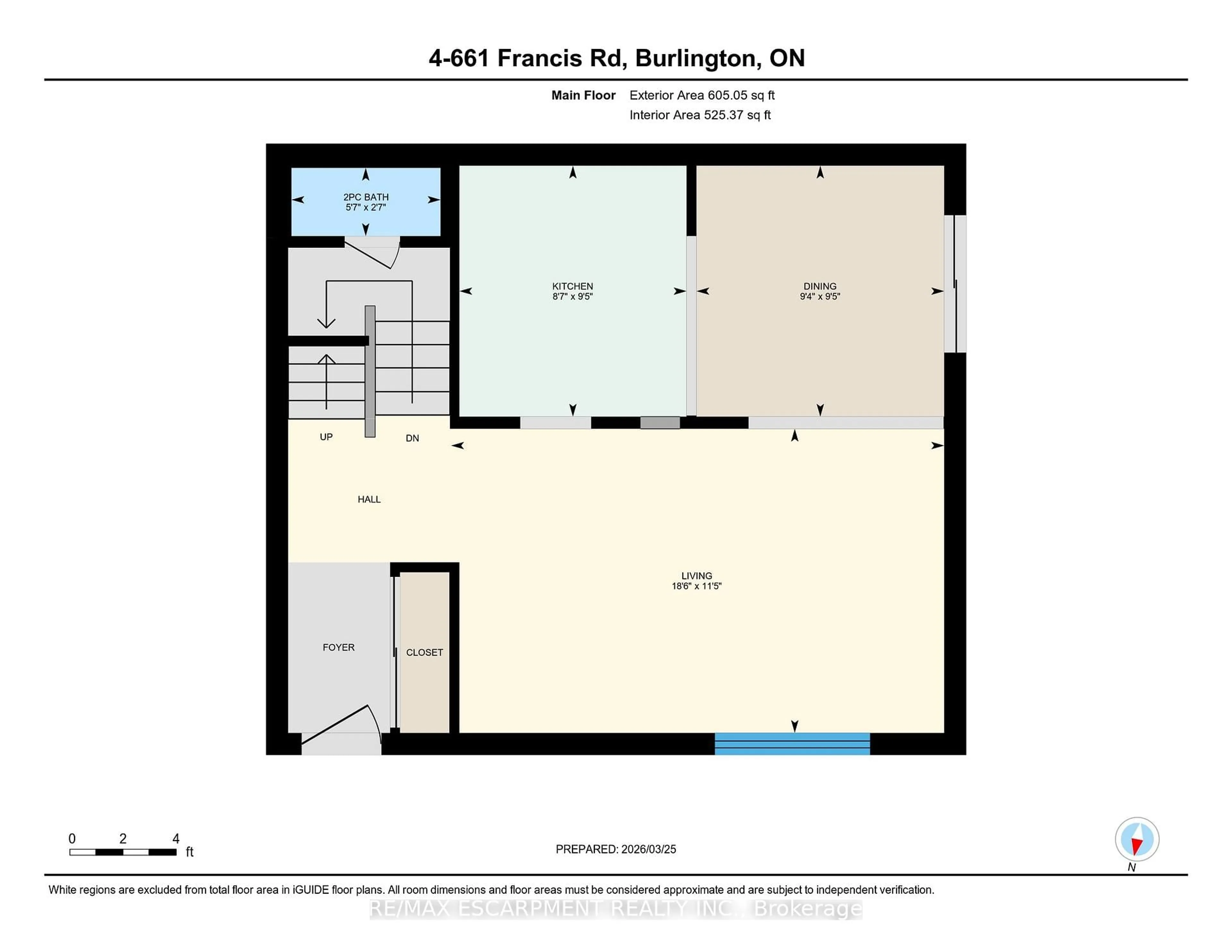 Floor plan for 661 Francis Rd #4, Burlington Ontario L7T 3X6