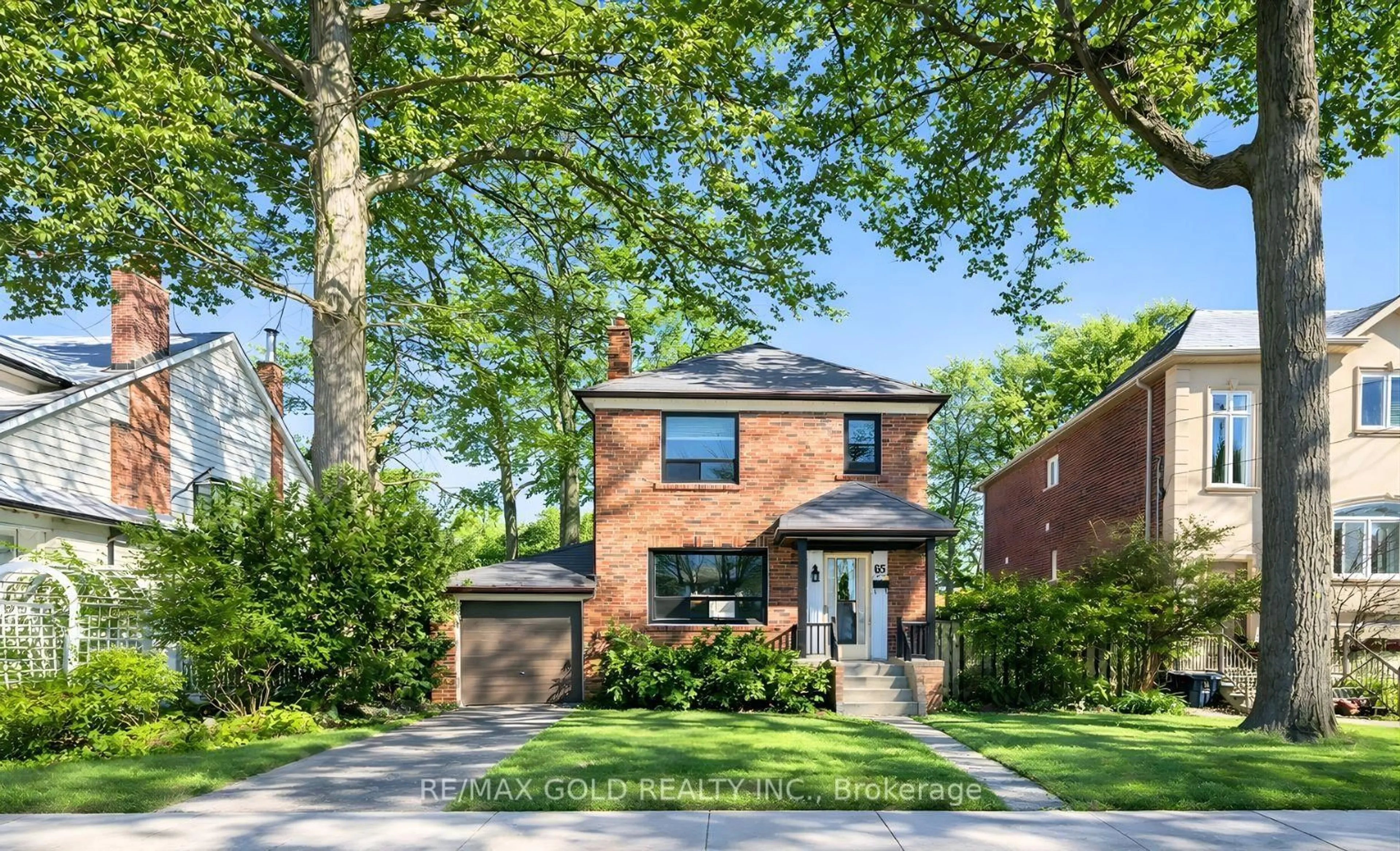 Home with brick exterior material, street for 65 Long Branch Ave, Toronto Ontario M8W 3J3