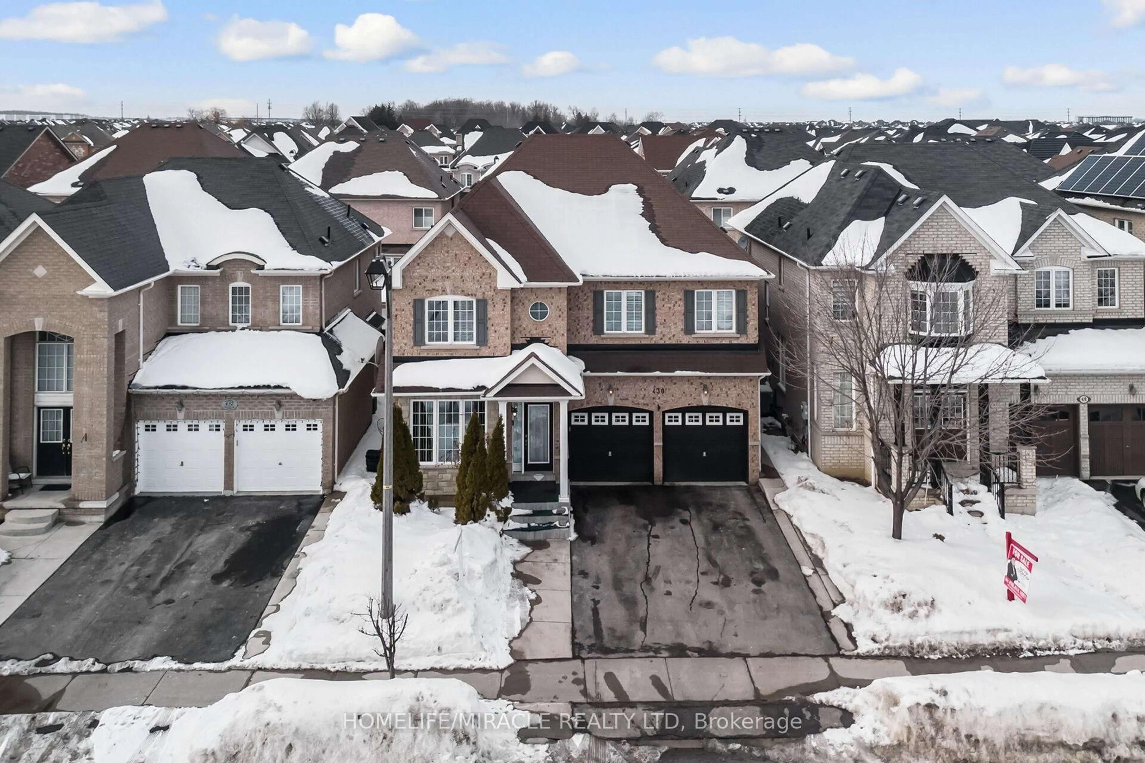 A pic from outside/outdoor area/front of a property/back of a property/a pic from drone, street for 430 Father Tobin Rd, Brampton Ontario L6R 0S2