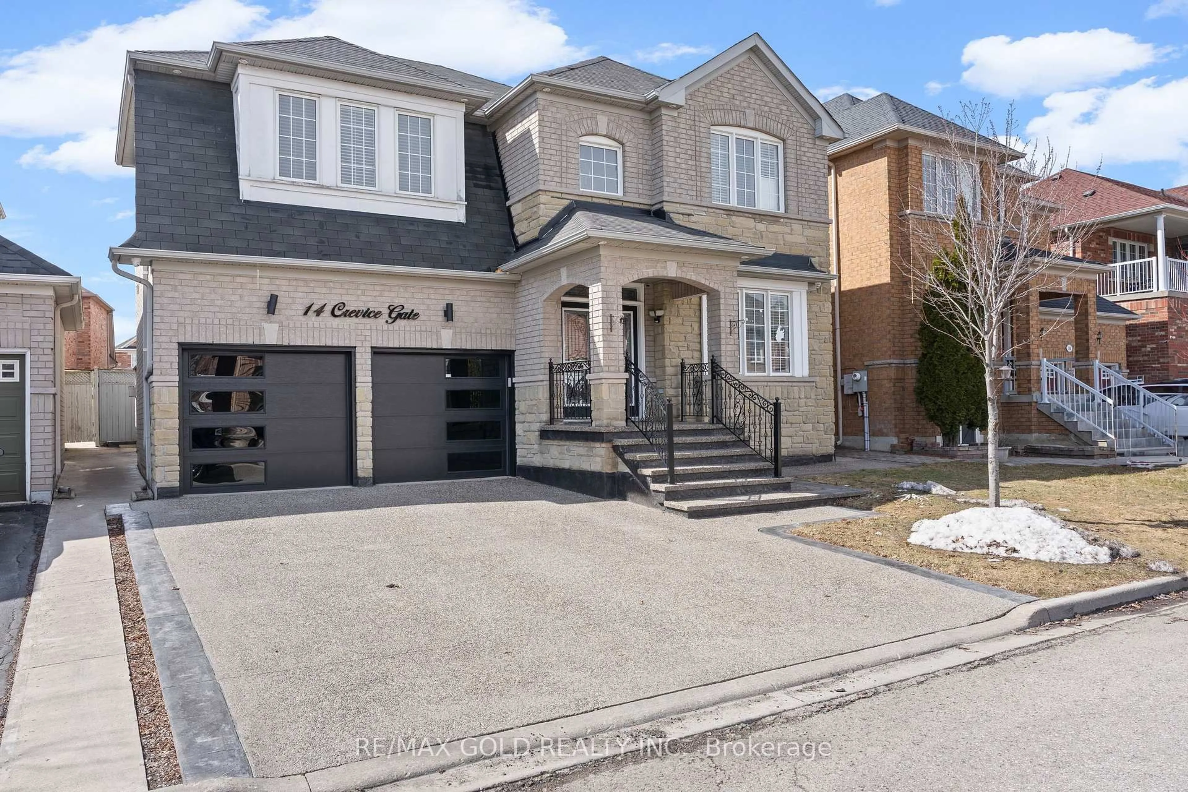 Home with brick exterior material, street for 14 Crevice Gate, Brampton Ontario L6R 2X5