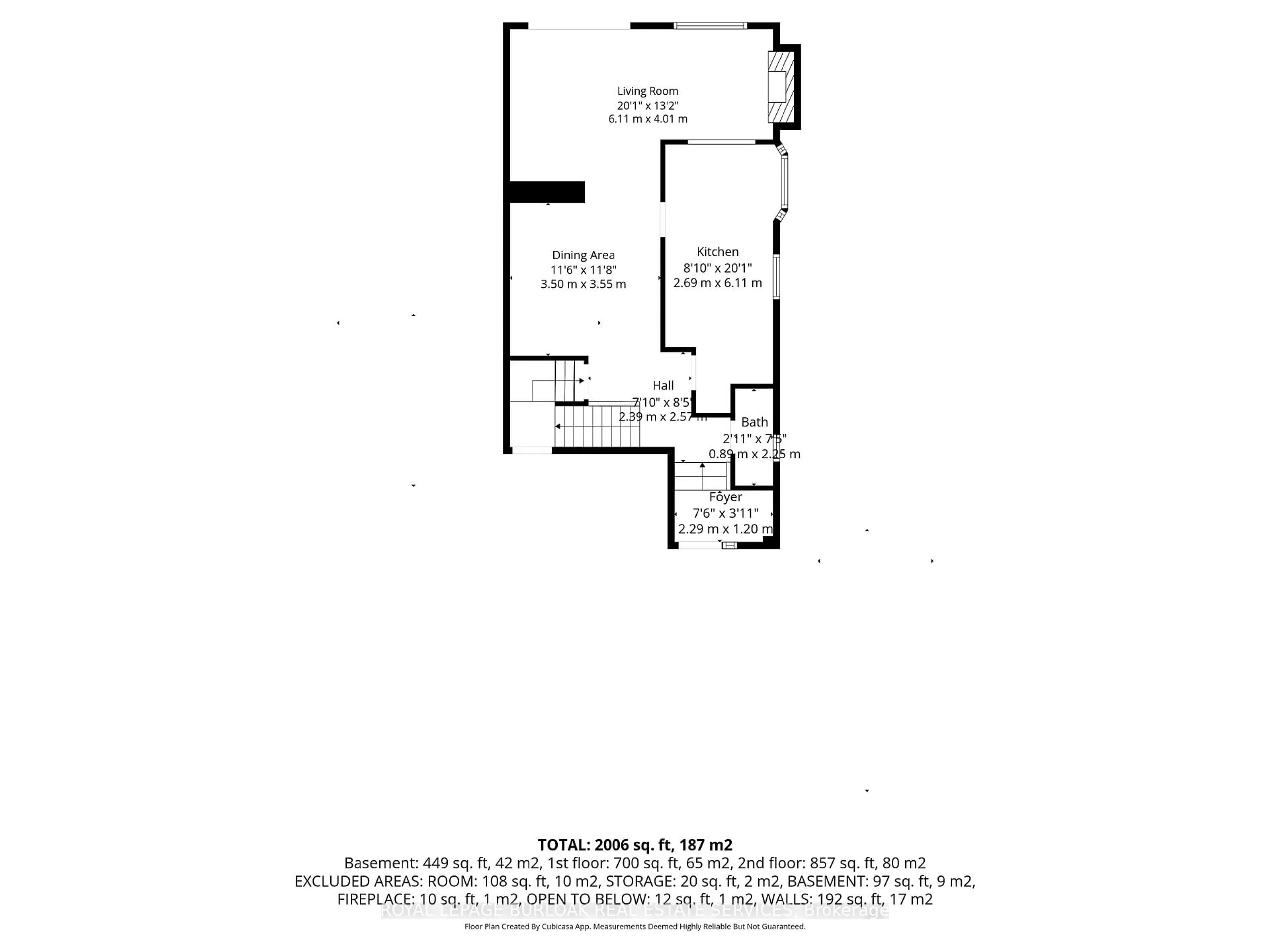Floor plan for 23 Garden Ave, Brampton Ontario L6X 1M4