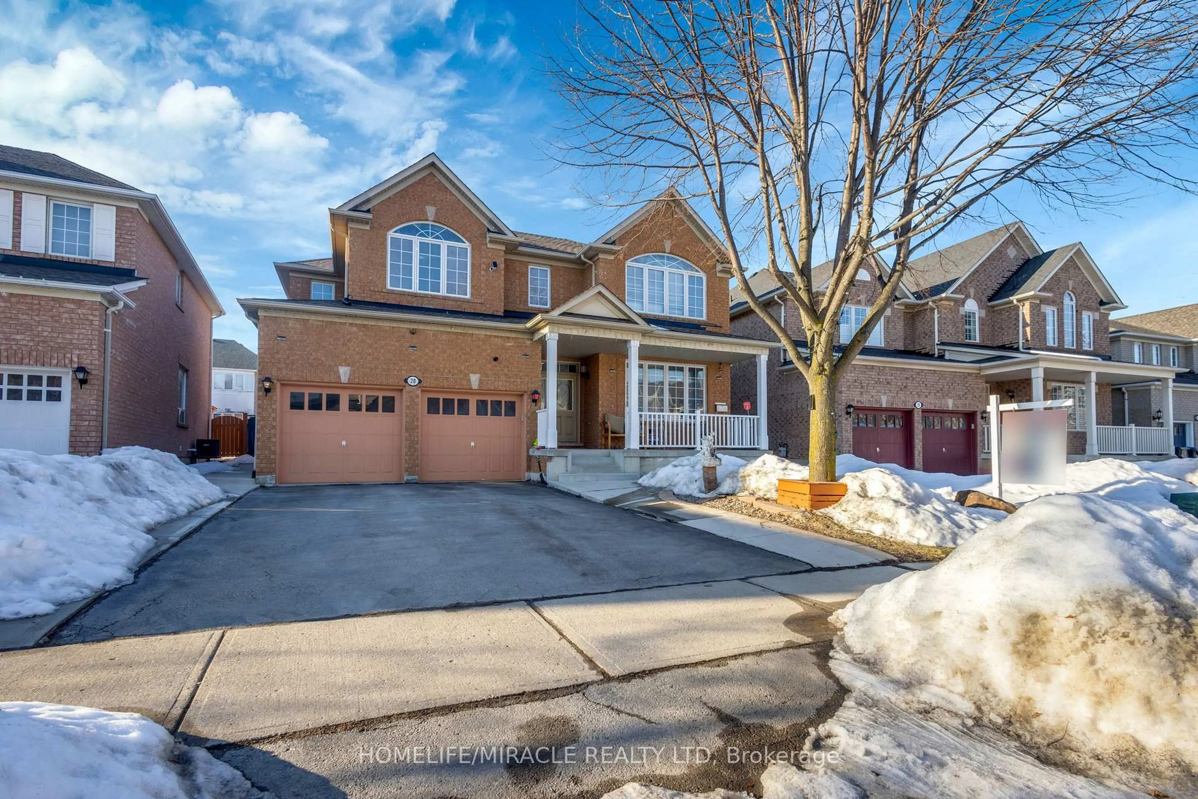 Home with brick exterior material, street for 28 Latania Blvd, Brampton Ontario L6P 1S9