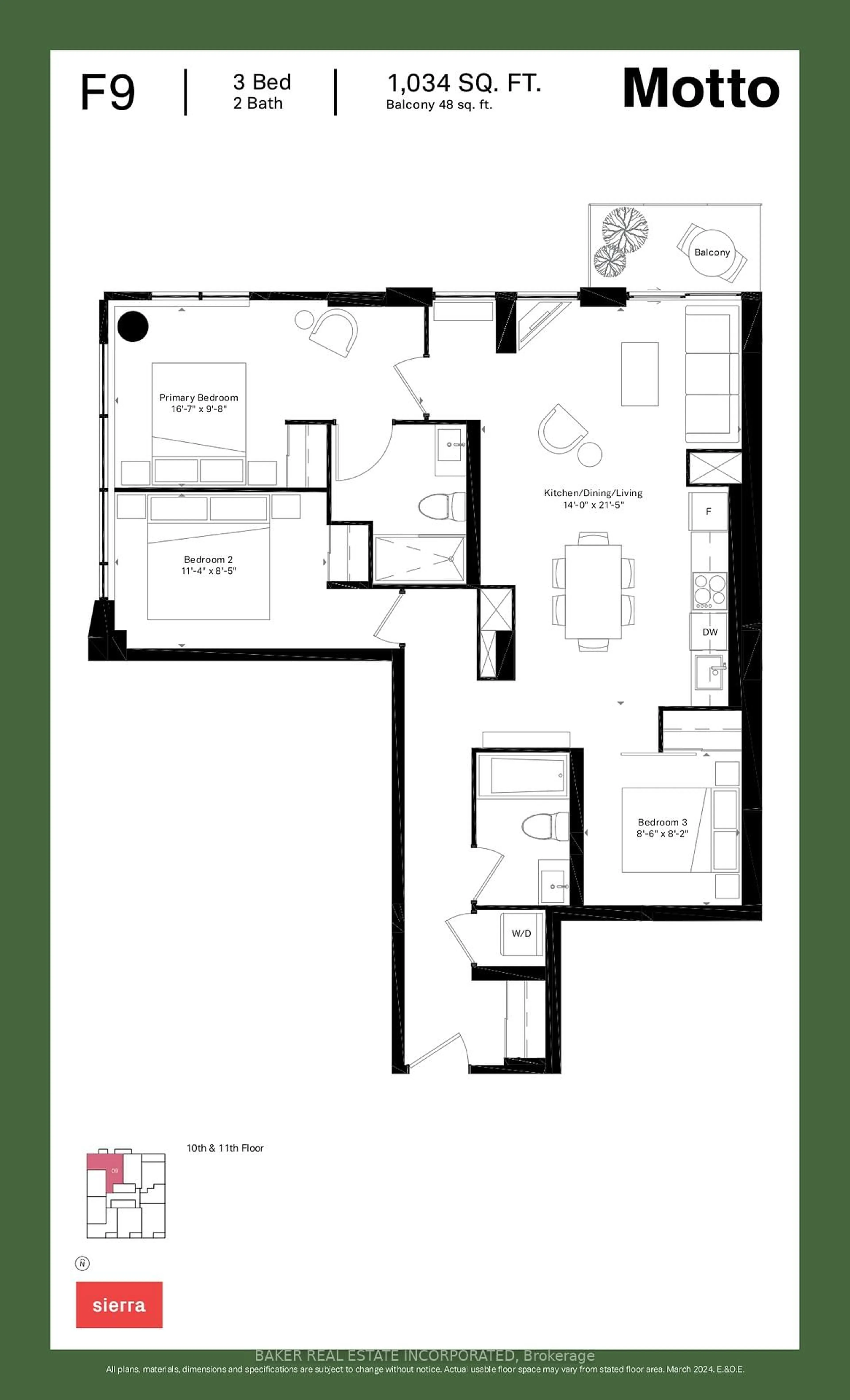 Floor plan for 758 Dovercourt Rd #1009, Toronto Ontario M6H 0G7