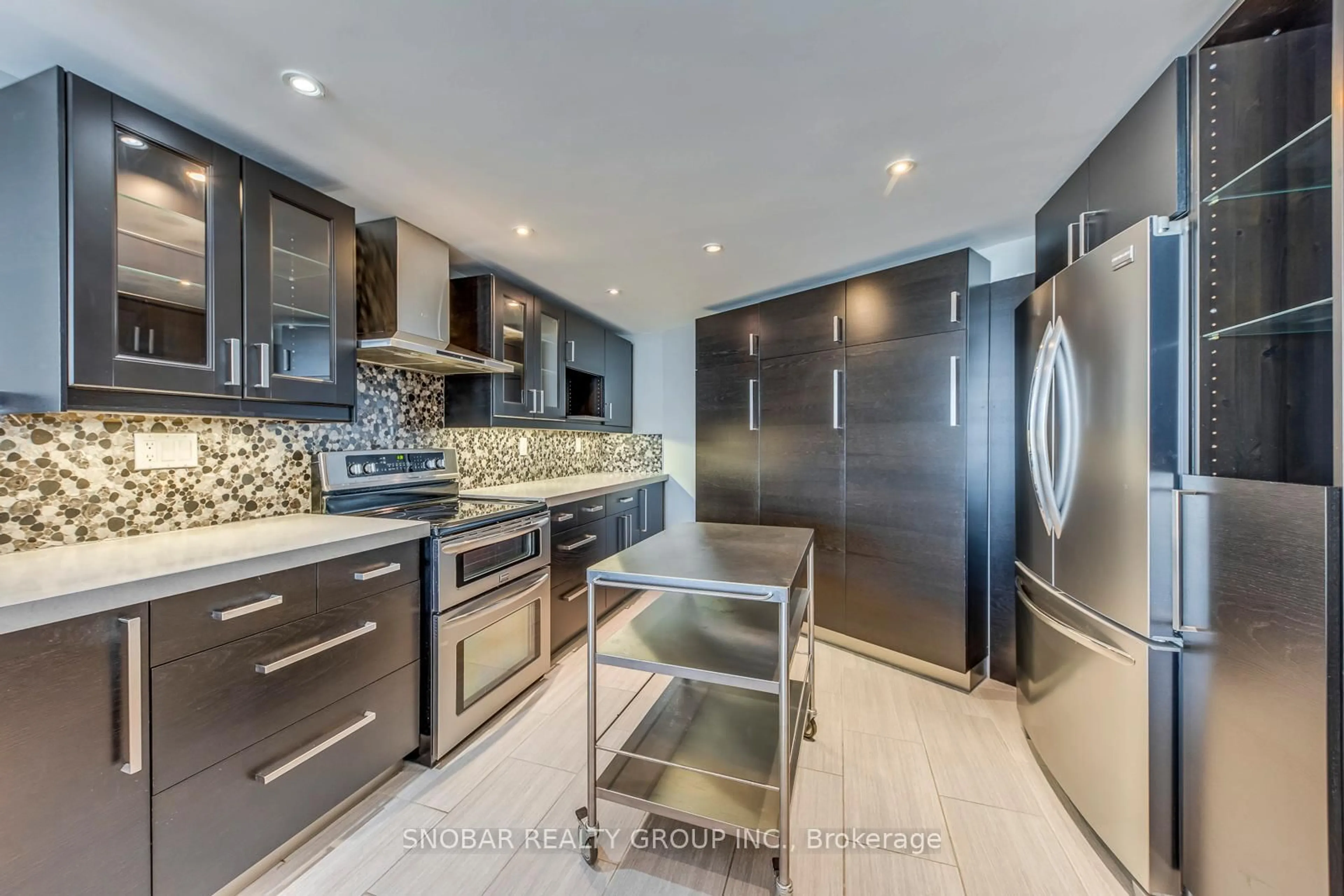 Contemporary kitchen, ceramic/tile floor for 2010 Islington Ave #2102, Toronto Ontario M9P 3S8