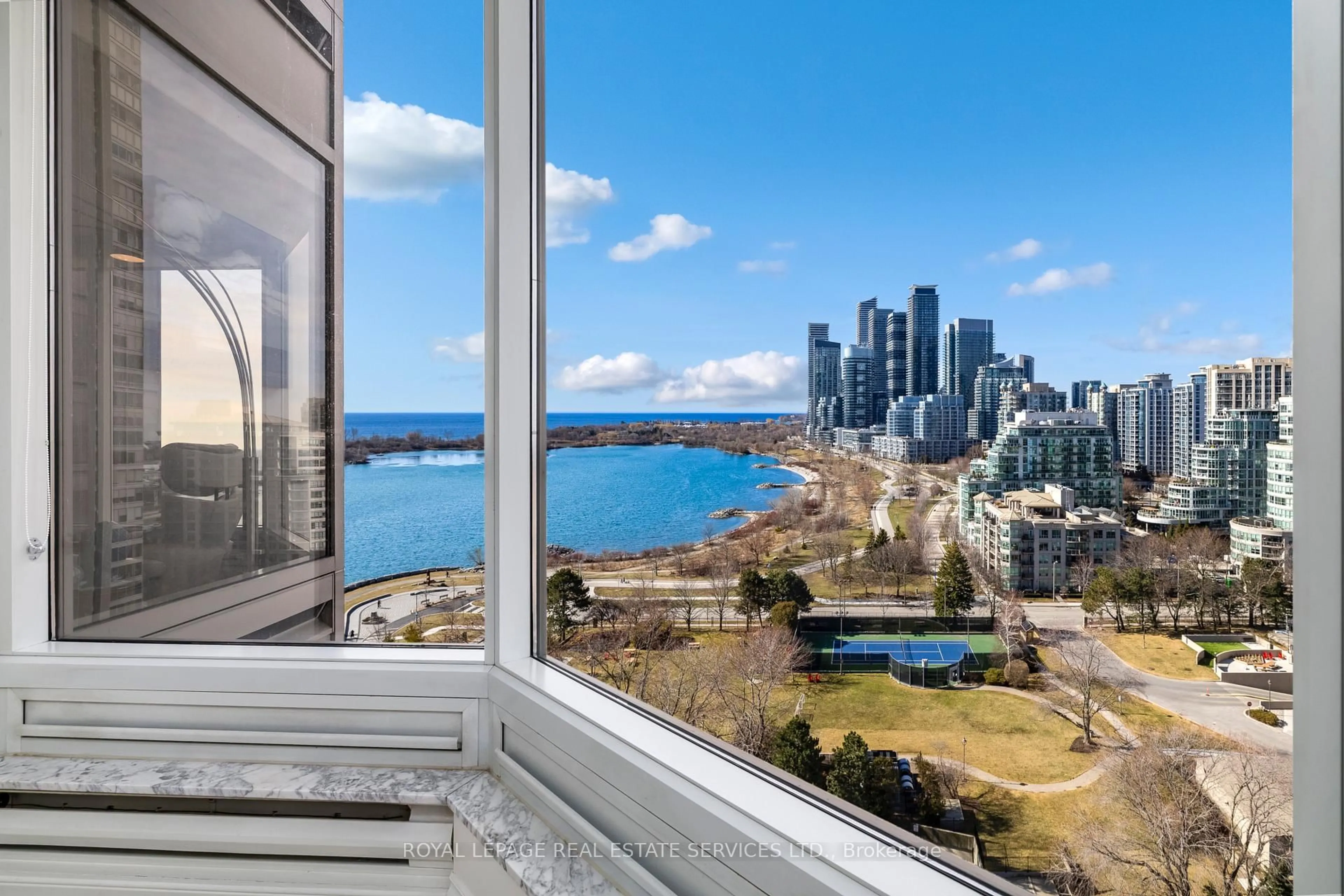Balcony in the apartment, water/lake/river/ocean view for 1 Palace Pier Crt #1609, Toronto Ontario M8V 3W9