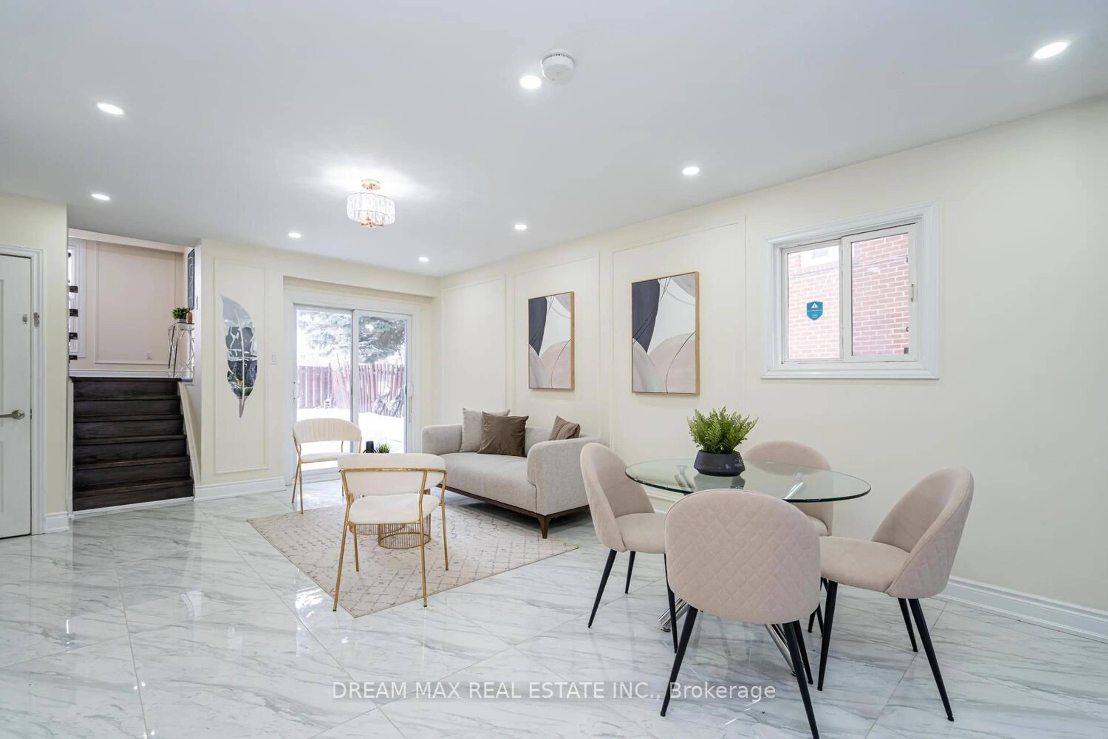 Living room with furniture, ceramic/tile floor for 68 Winterfold Dr, Brampton Ontario L6V 3T2