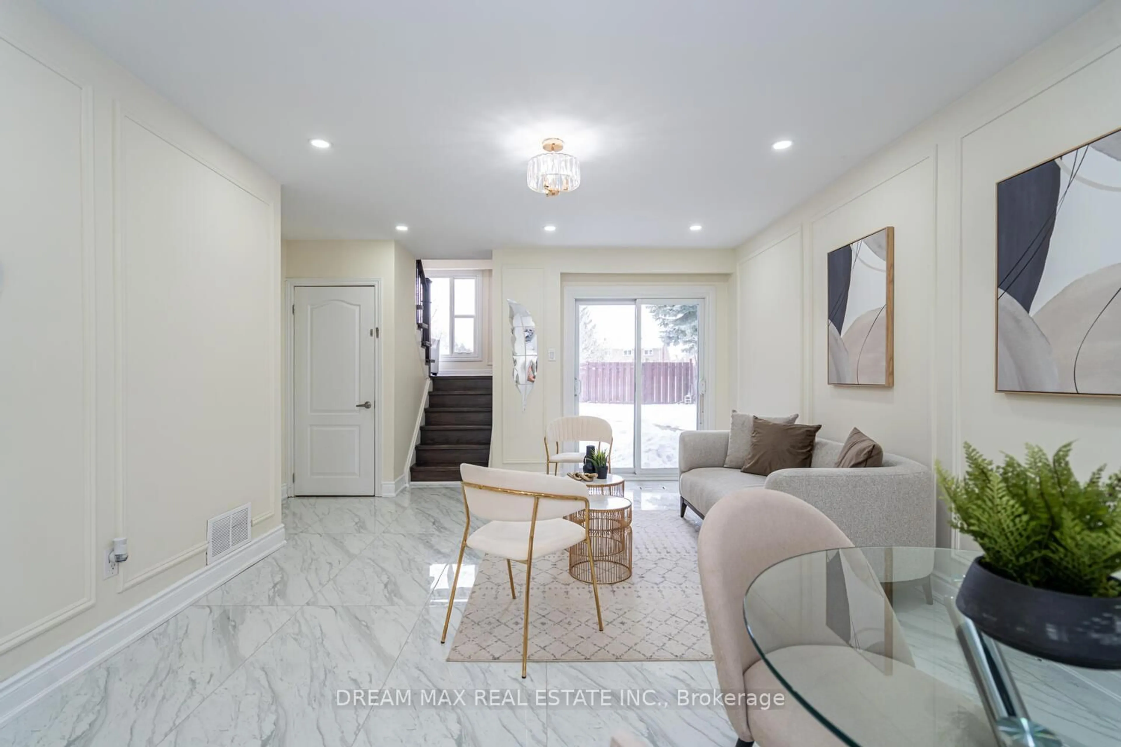 Living room with furniture, ceramic/tile floor for 68 Winterfold Dr, Brampton Ontario L6V 3T2