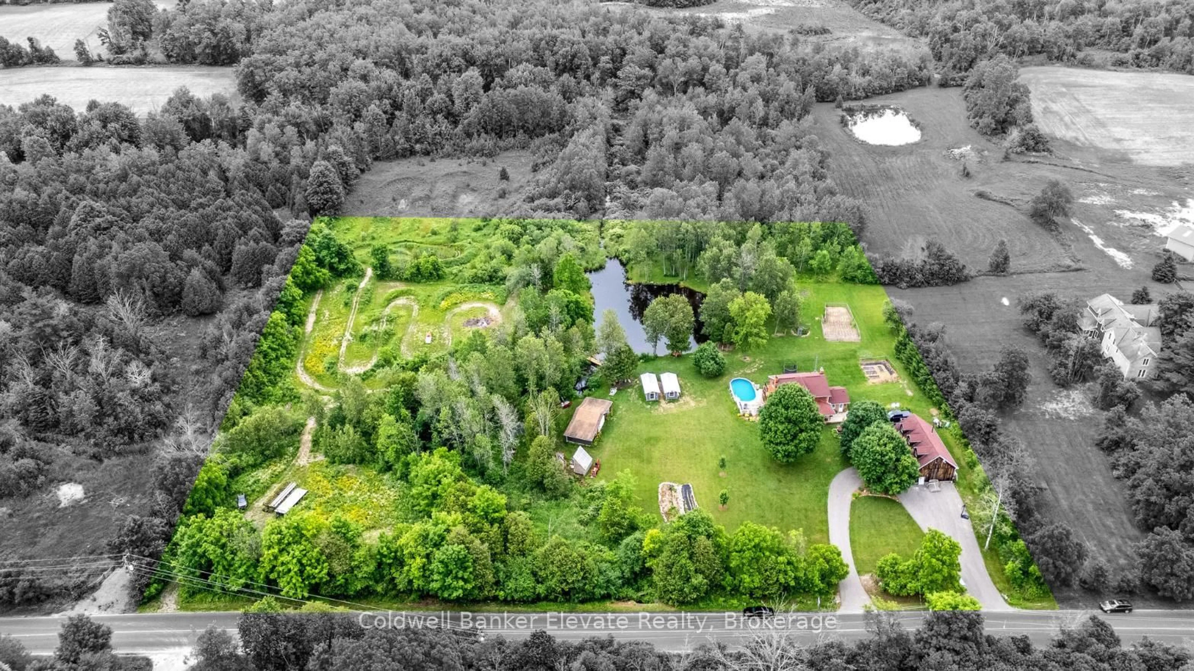 A pic from outside/outdoor area/front of a property/back of a property/a pic from drone, forest/trees view for 11425 SECOND LINE NASSAGAWEYA, Milton Ontario L0P 1B0
