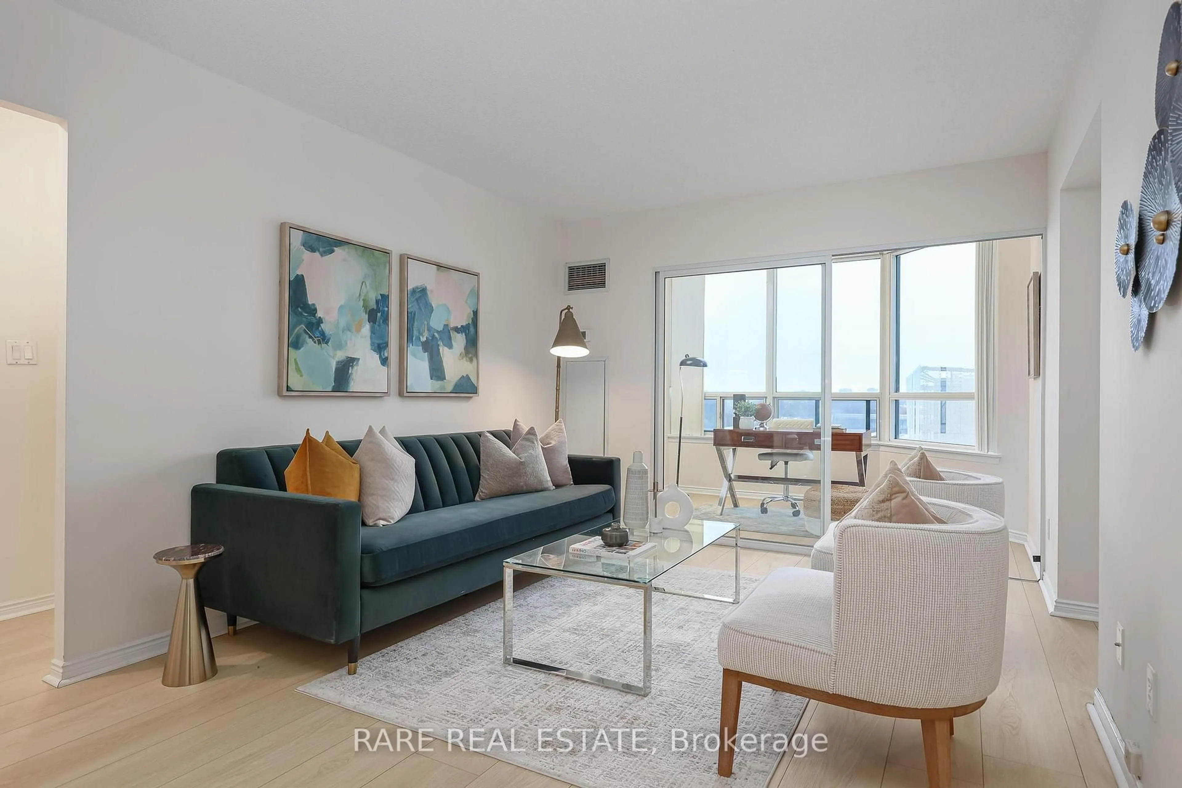 Living room with furniture, unknown for 135 Hillcrest Ave #812, Mississauga Ontario L5B 4B1