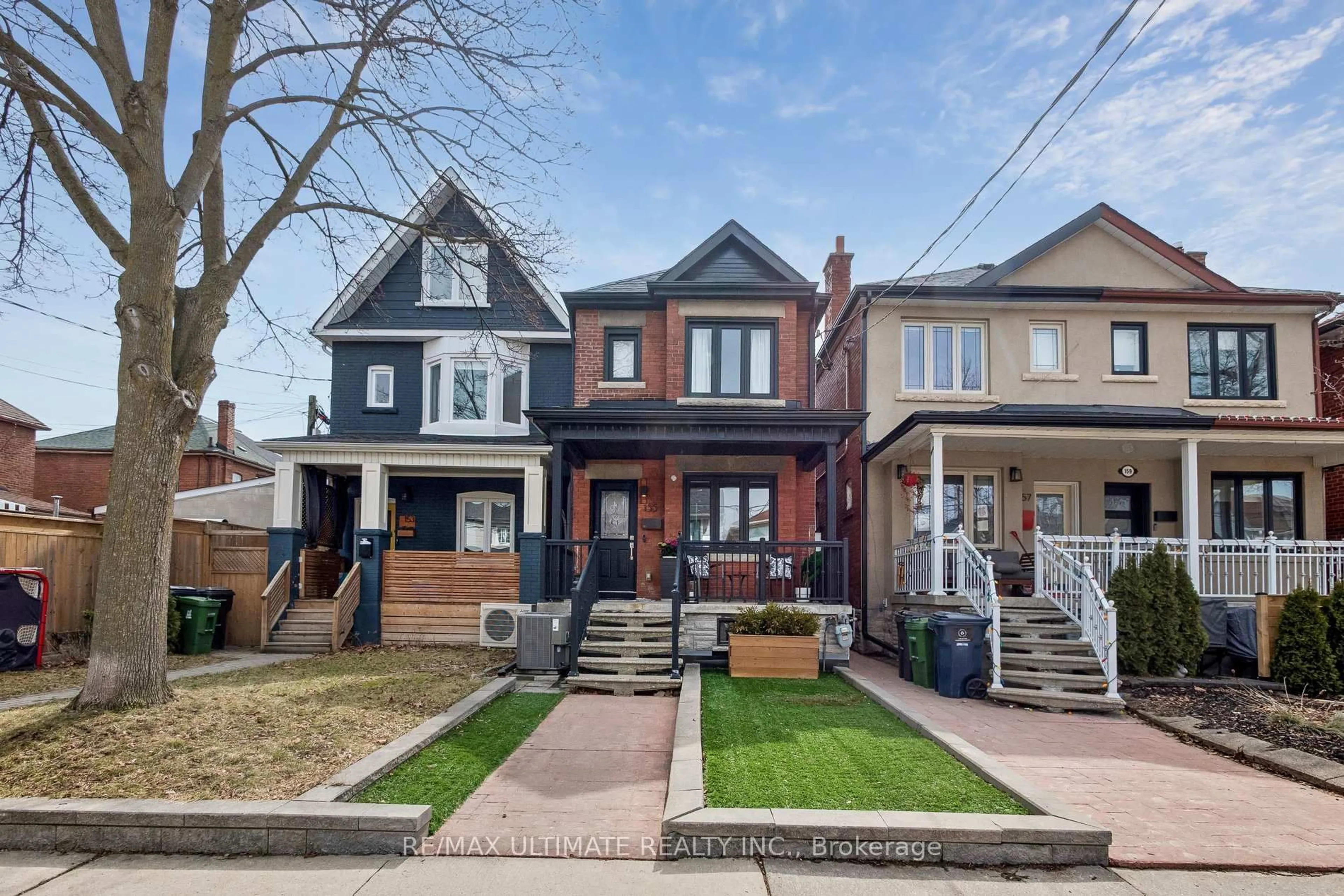 Home with brick exterior material, street for 155 Morrison Ave, Toronto Ontario M6E 1M6