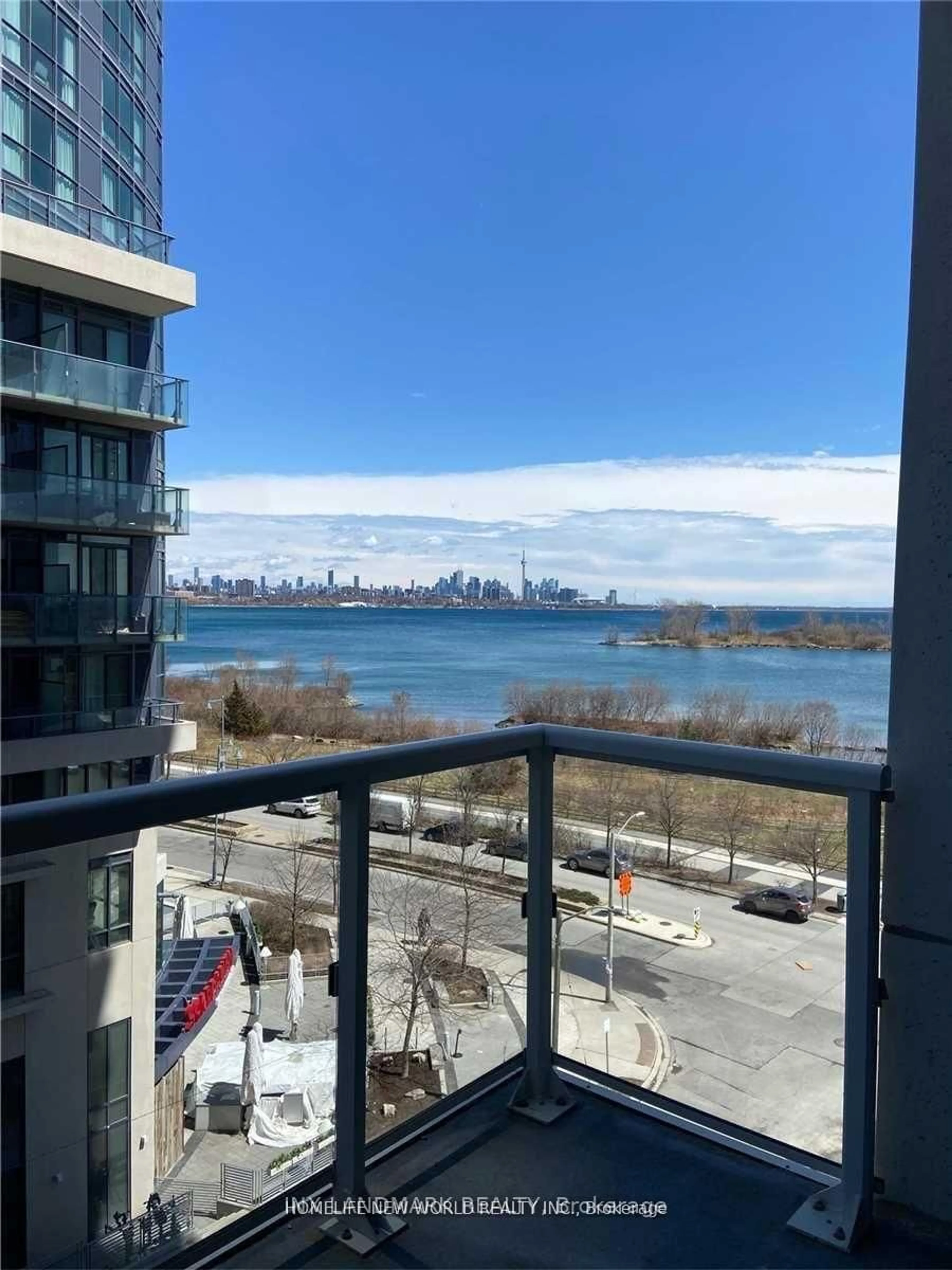 Balcony in the apartment, water/lake/river/ocean view for 65 Annie Craig Dr #409, Toronto Ontario M8V 0G3