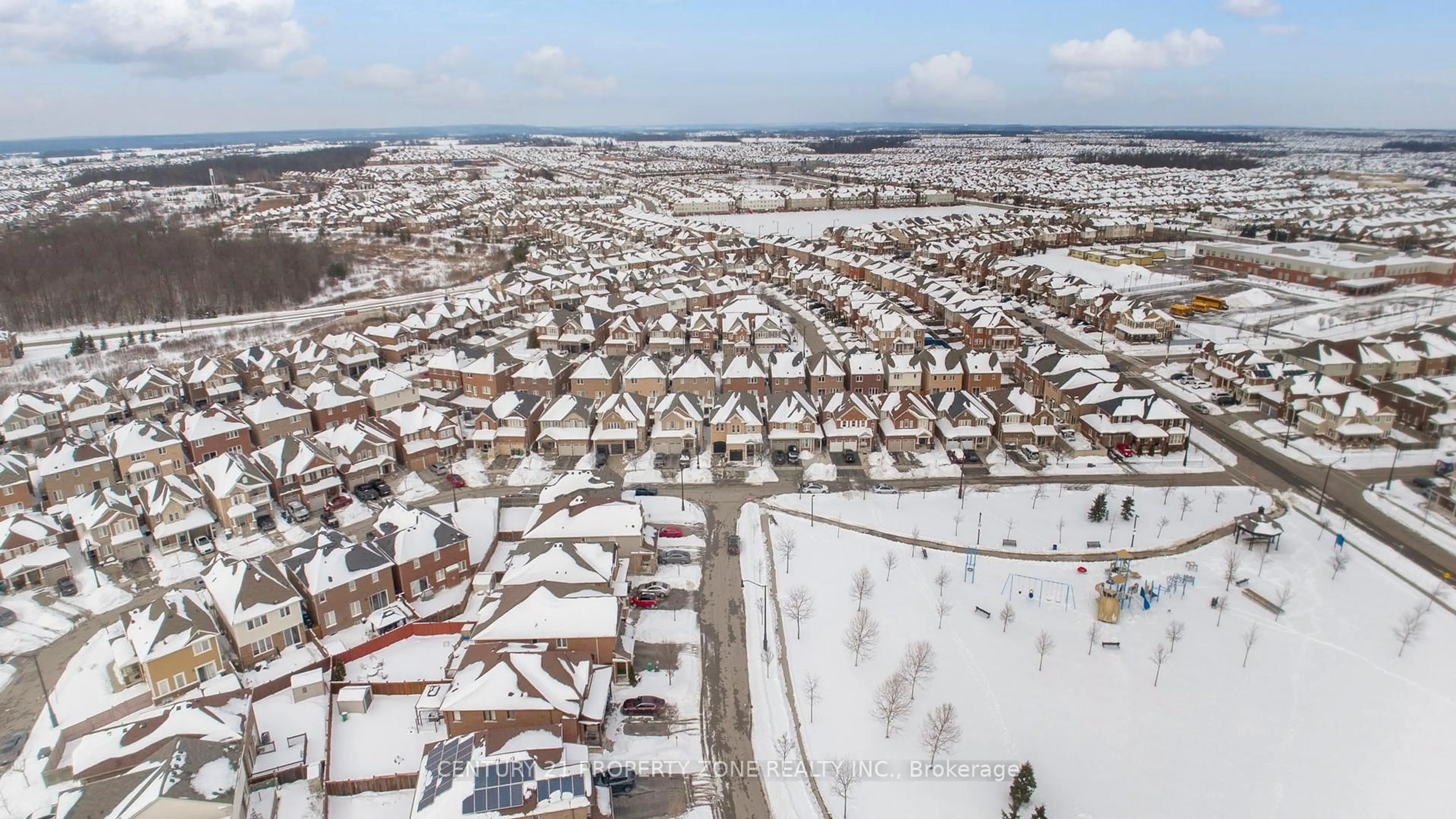 A pic from outside/outdoor area/front of a property/back of a property/a pic from drone, street for 48 Gibbs Rd, Brampton Ontario L7A 0Y5