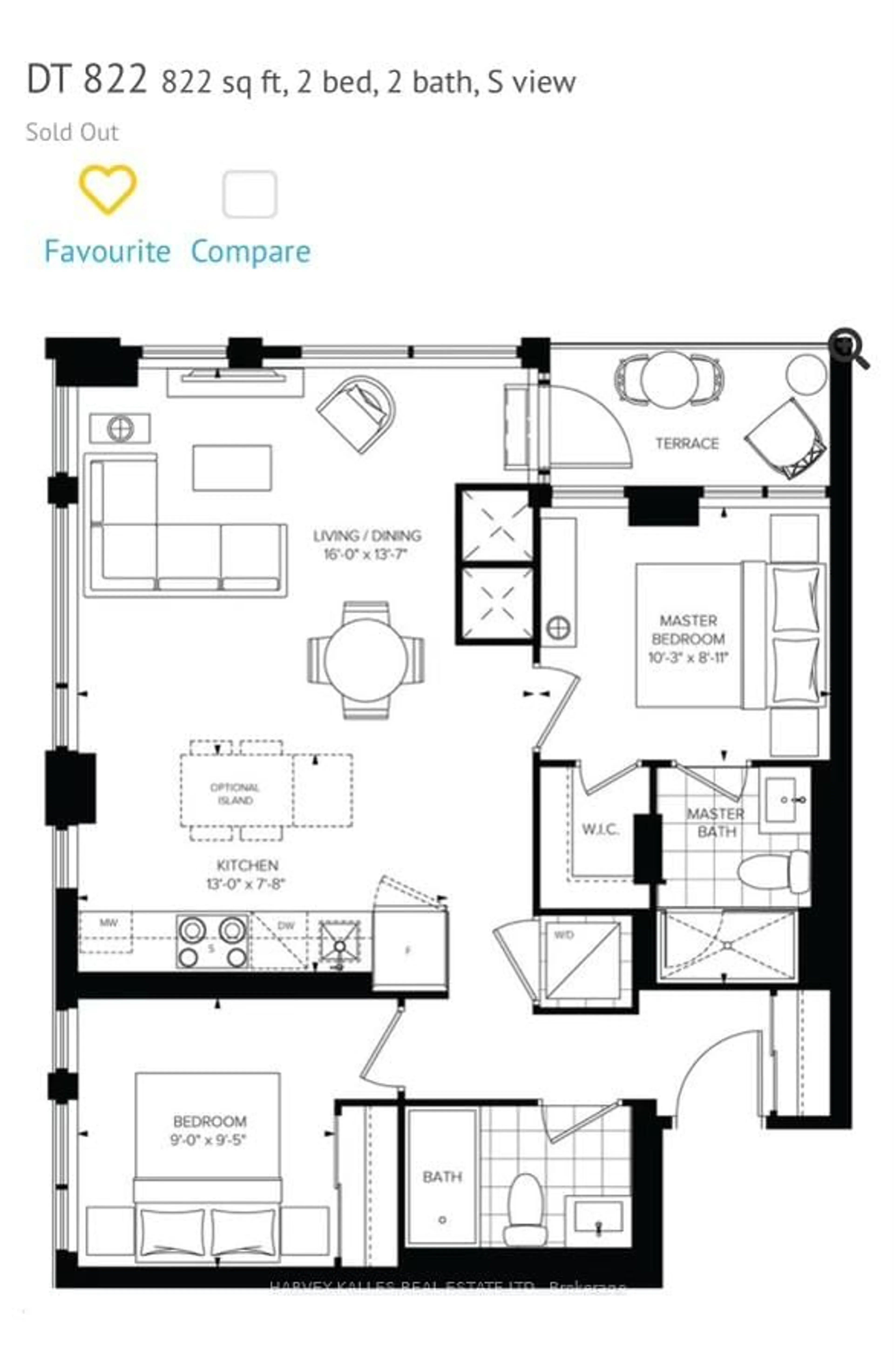 Floor plan for 405 Dundas St #432, Oakville Ontario L6M 5P9