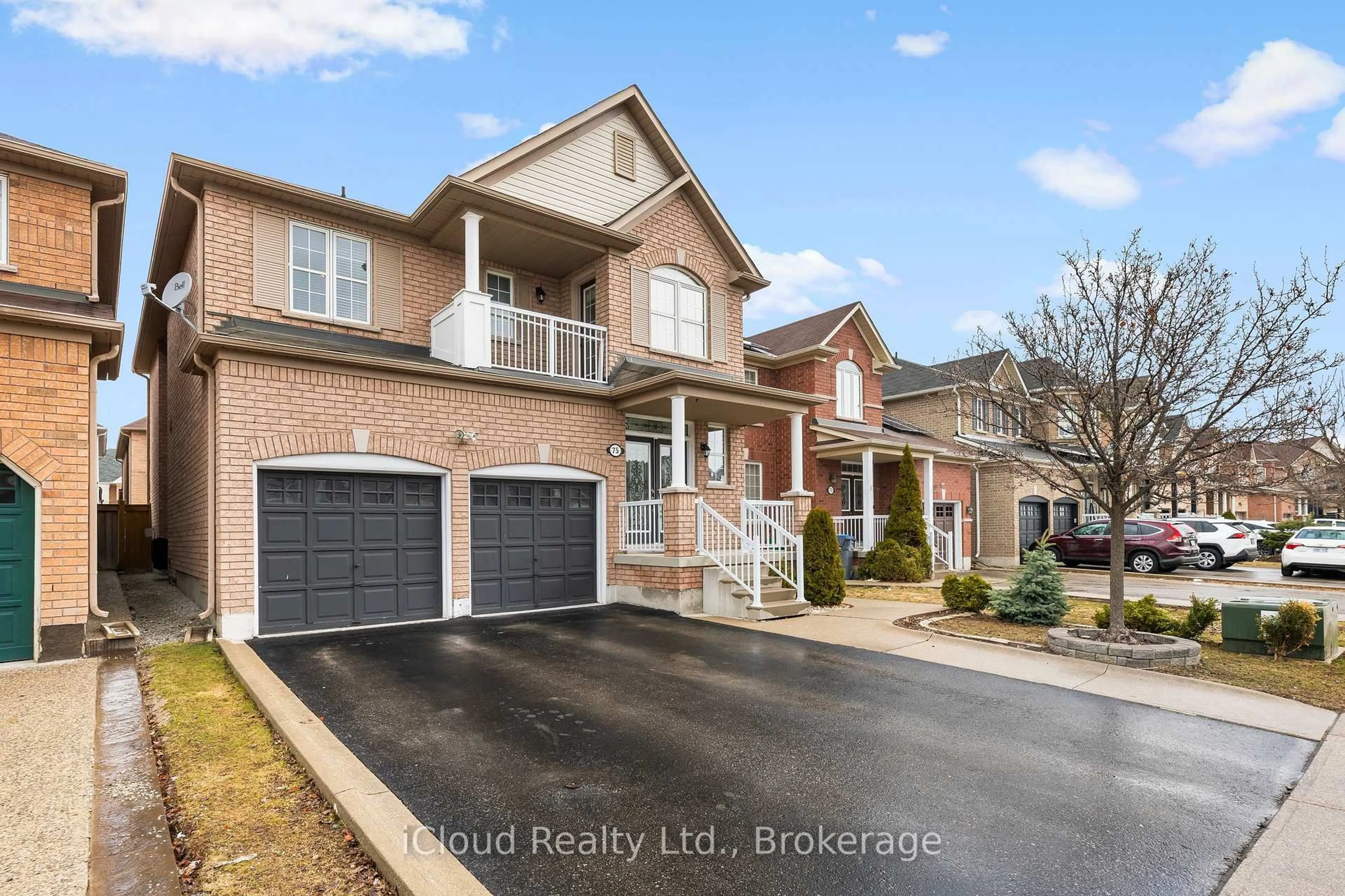 Home with brick exterior material, street for 75 Iron Block Dr, Brampton Ontario L7A 0J1