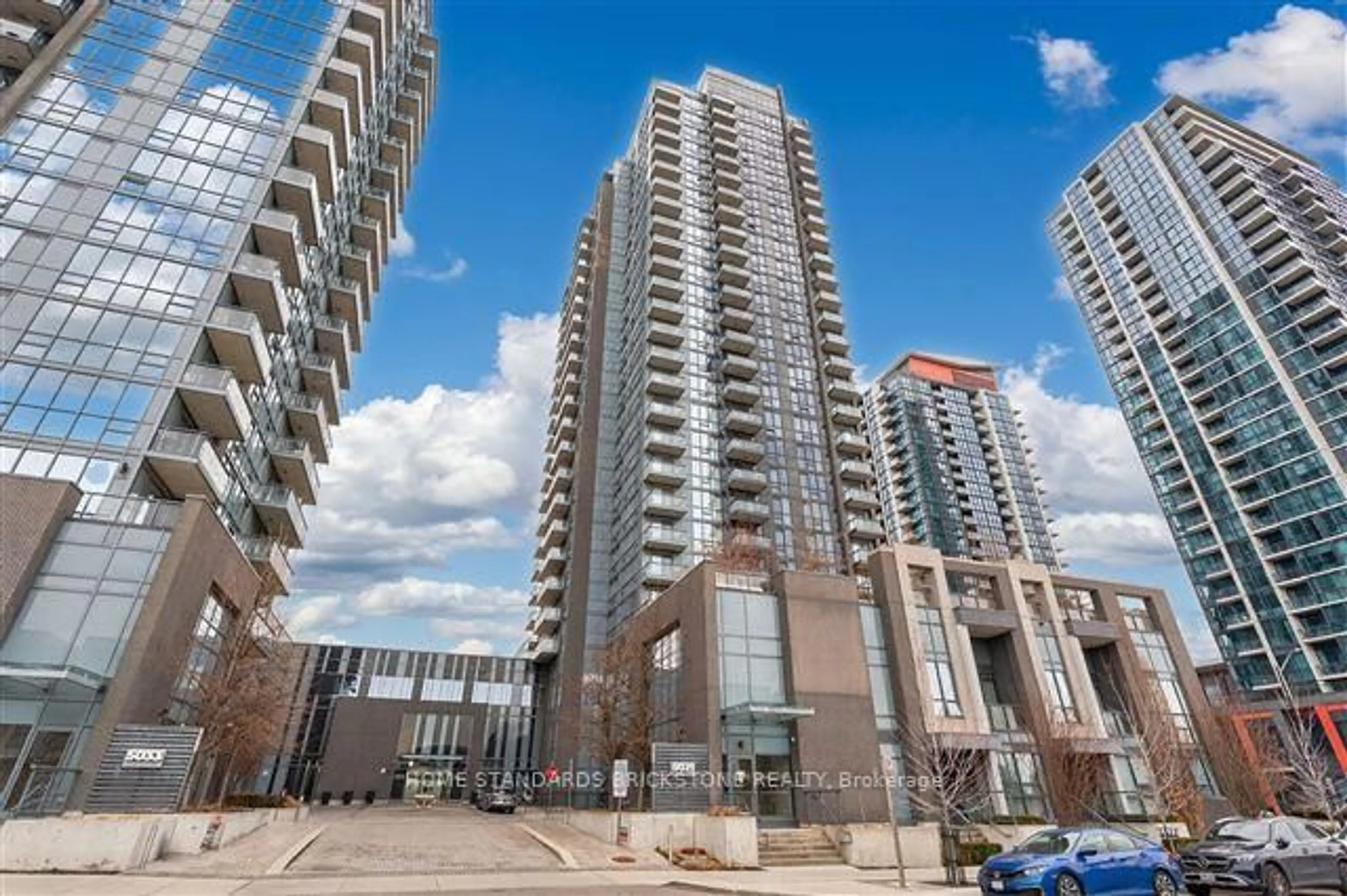 A pic from outside/outdoor area/front of a property/back of a property/a pic from drone, city buildings view from balcony for 5025 Four Springs Ave #1709, Mississauga Ontario L5R 0E4