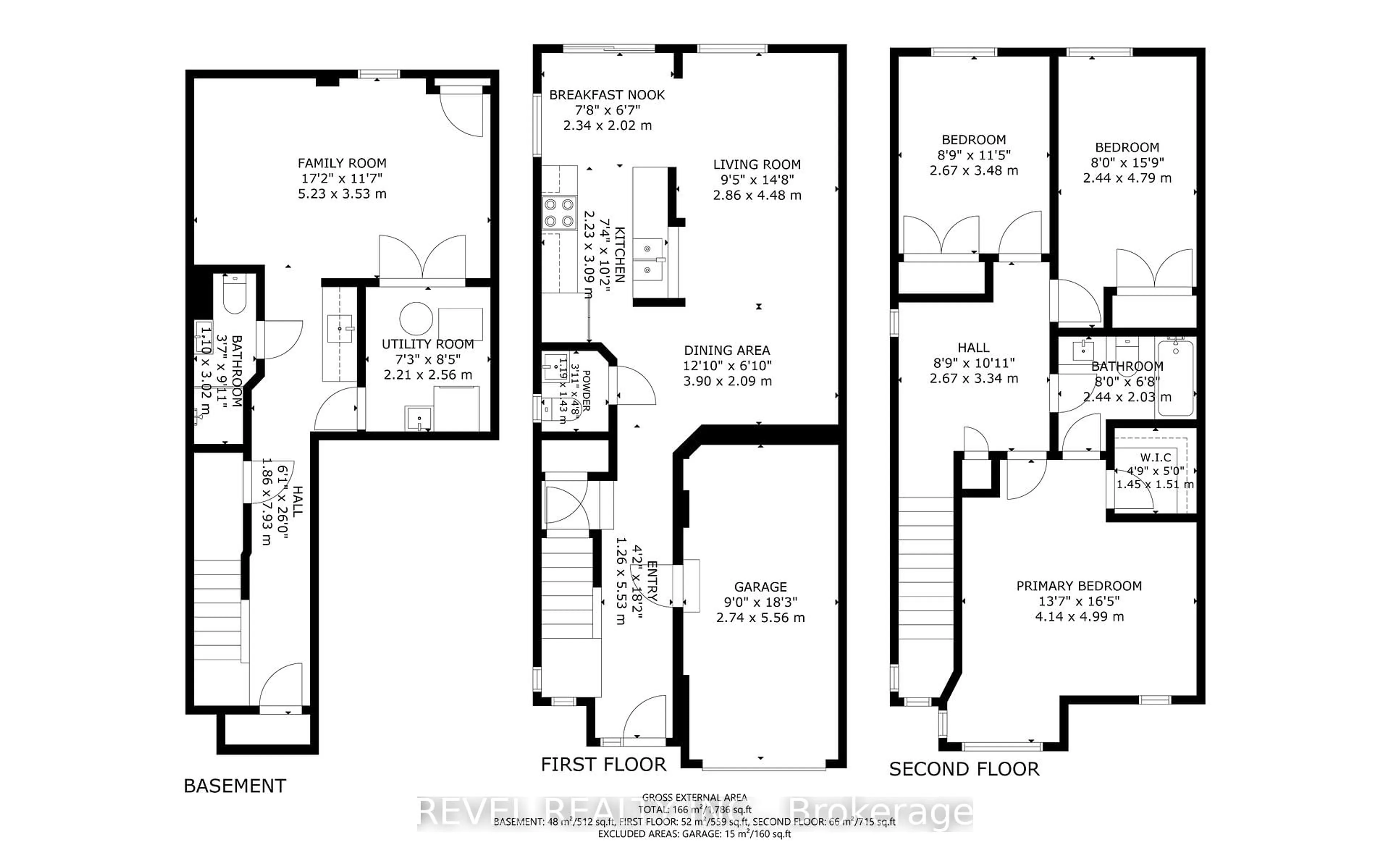 Floor plan for 1588 South Parade Crt #72, Mississauga Ontario L5M 6E7