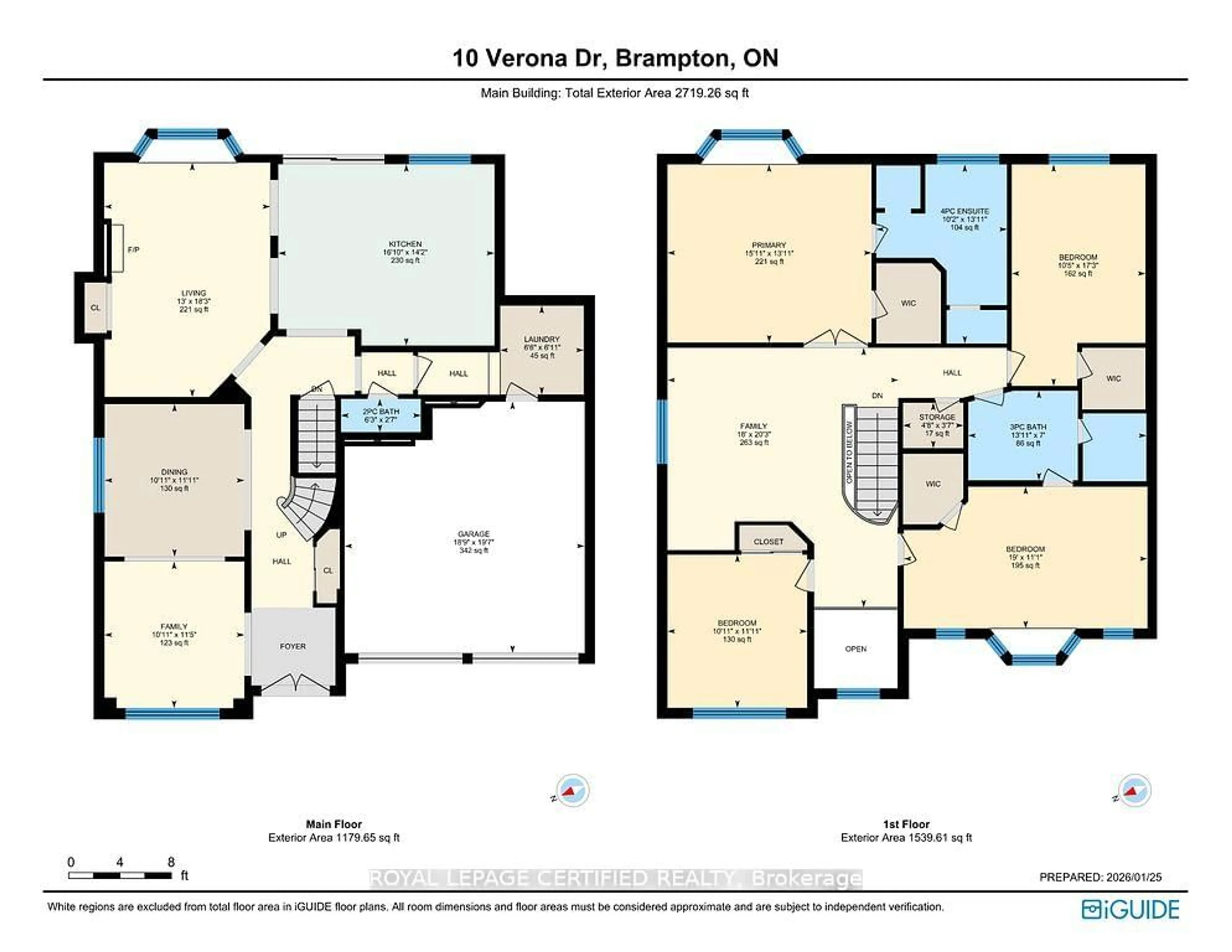 Floor plan for 10 Verona Dr, Brampton Ontario L6P 1L2