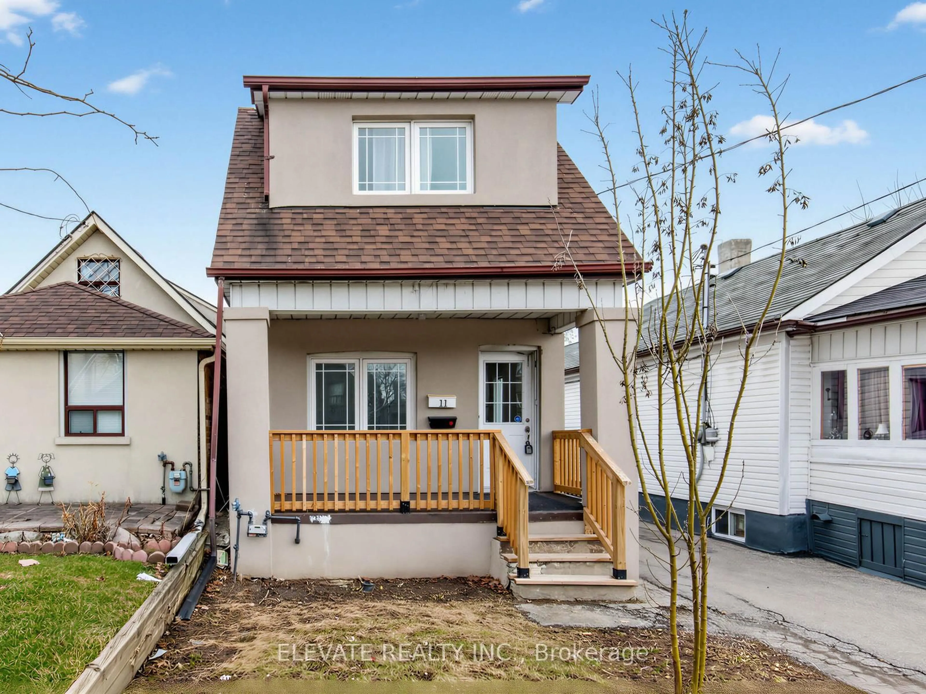 Home with vinyl exterior material, street for 11 Rowntree Ave, Toronto Ontario M6N 1R4