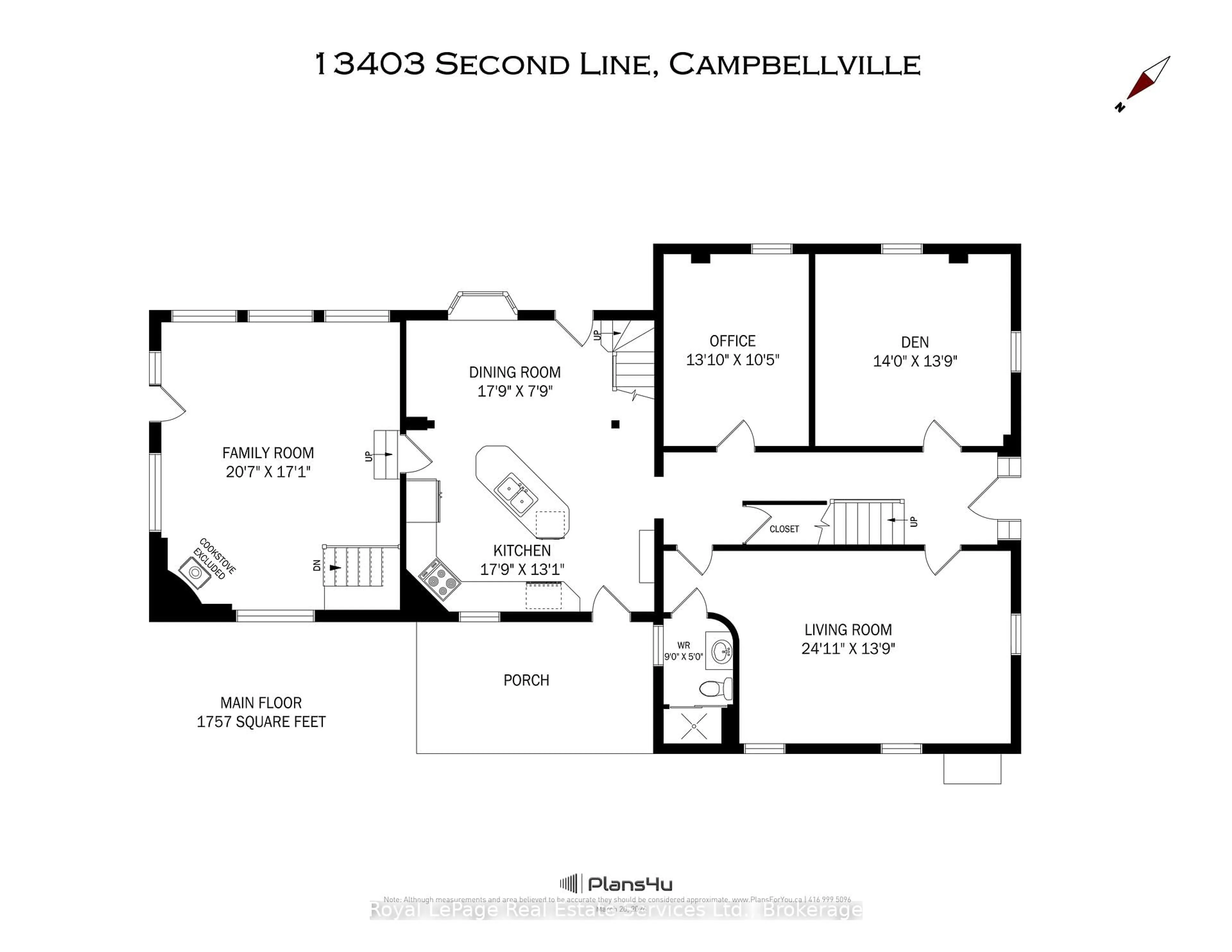 Floor plan for 13403 SECOND Line, Milton Ontario L0P 1B0
