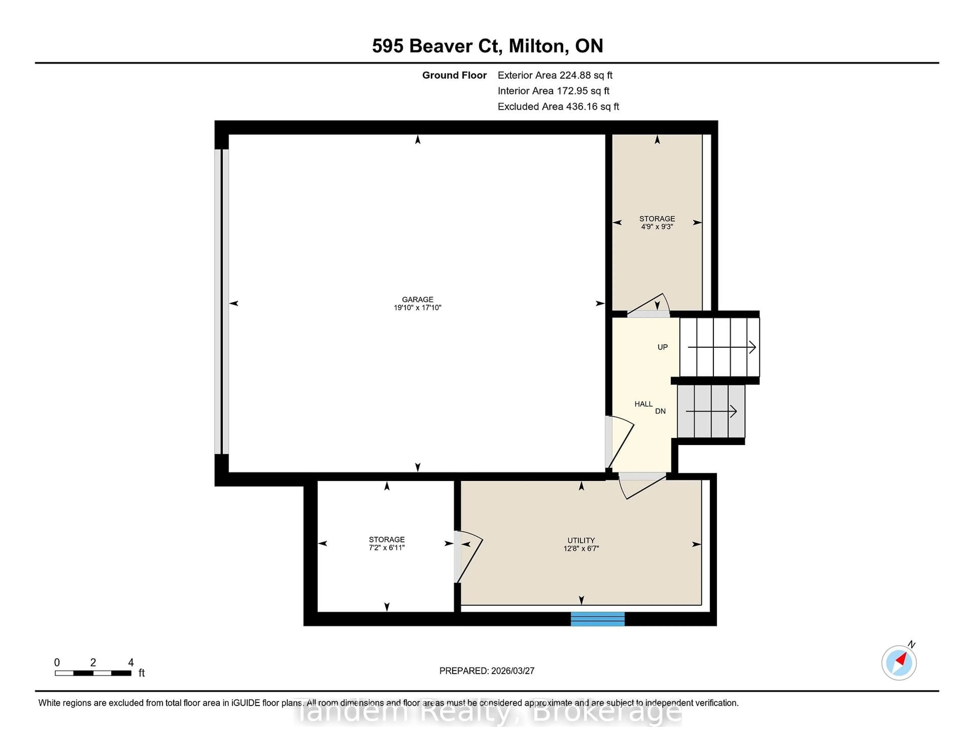 Floor plan for 595 Beaver Crt, Milton Ontario L9T 4A8