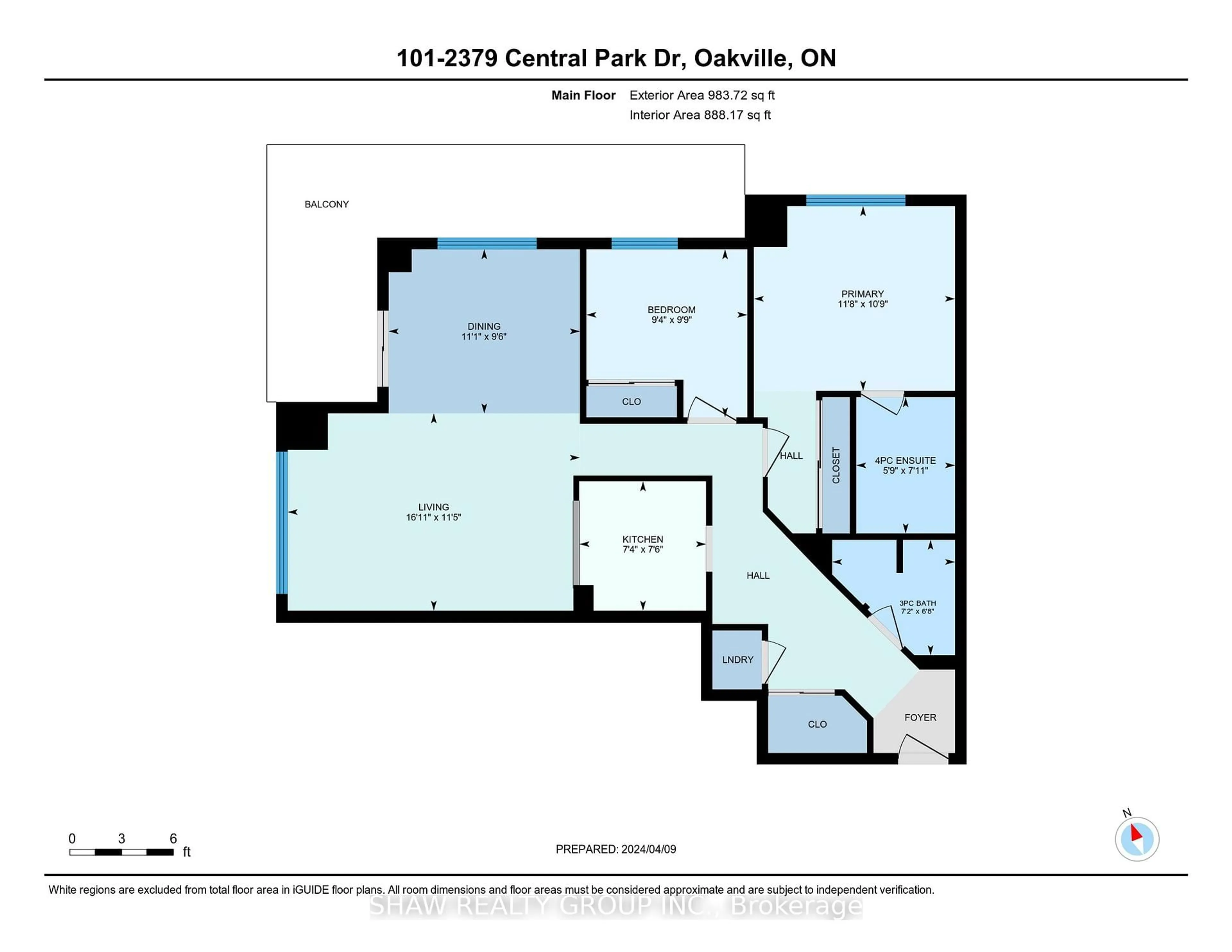 Floor plan for 2379 Central Park Dr #101, Oakville Ontario L6H 0E3