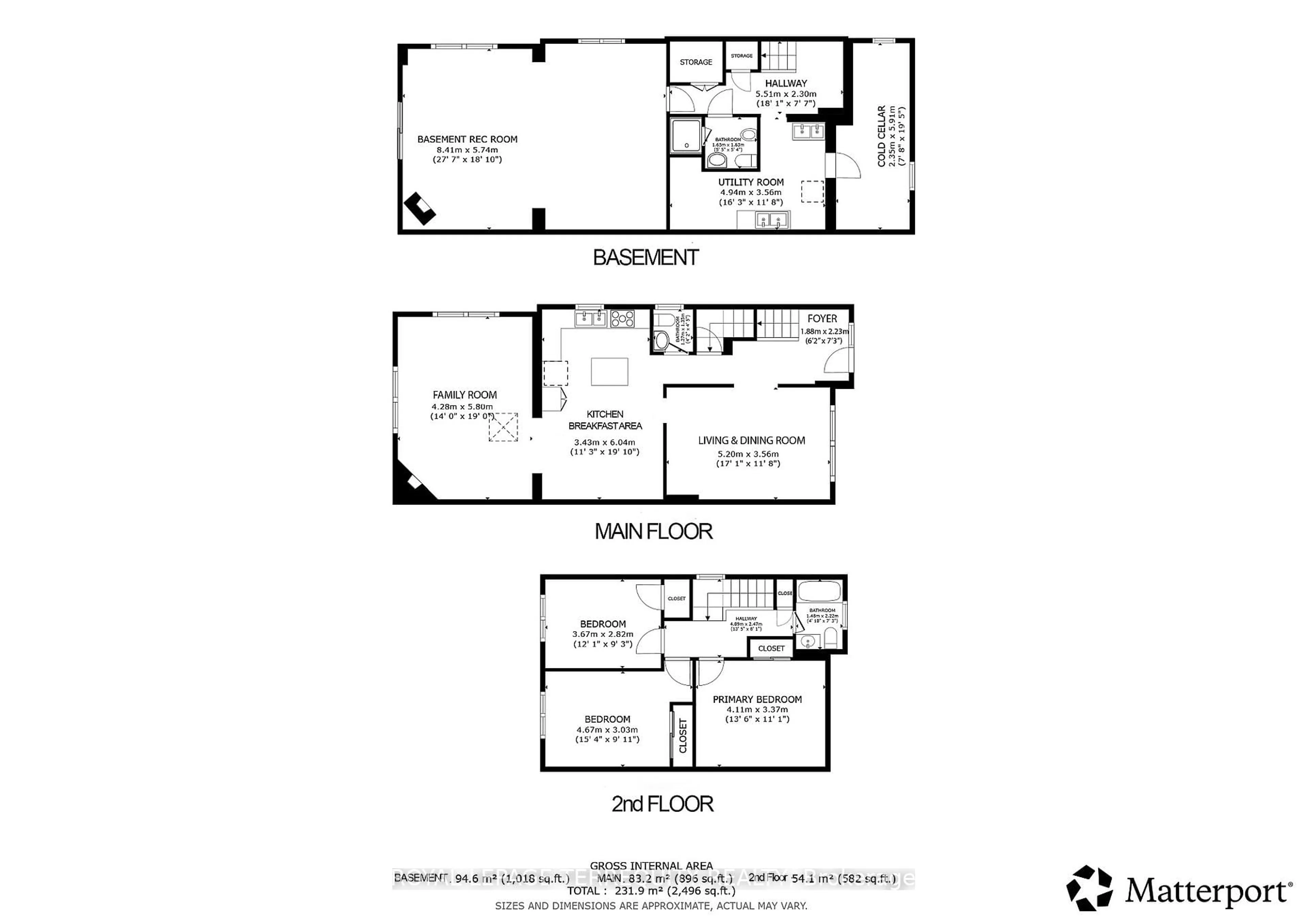 Floor plan for 27 Gotham Crt, Toronto Ontario M6M 2N9