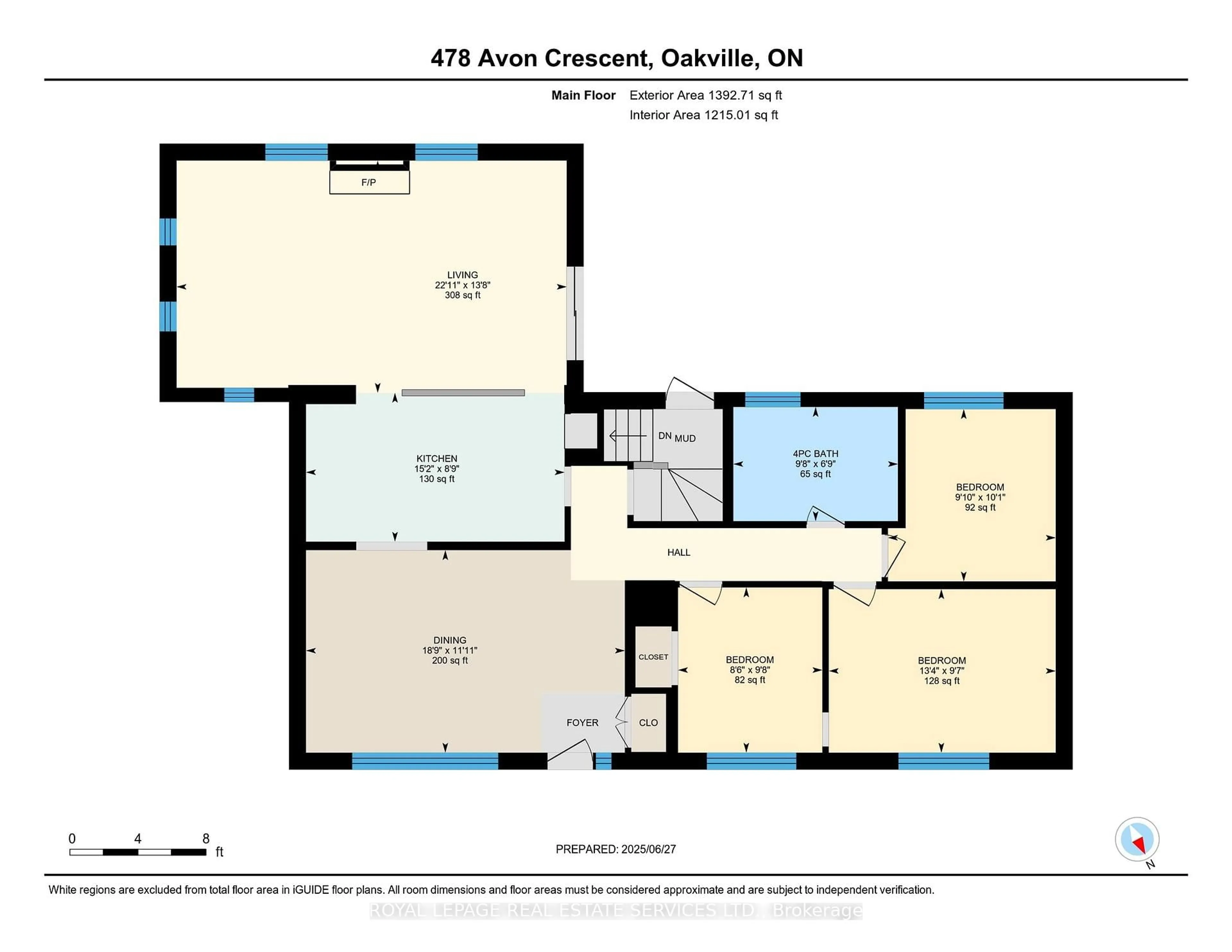 Floor plan for 478 Avon Cres, Oakville Ontario L6J 2T4