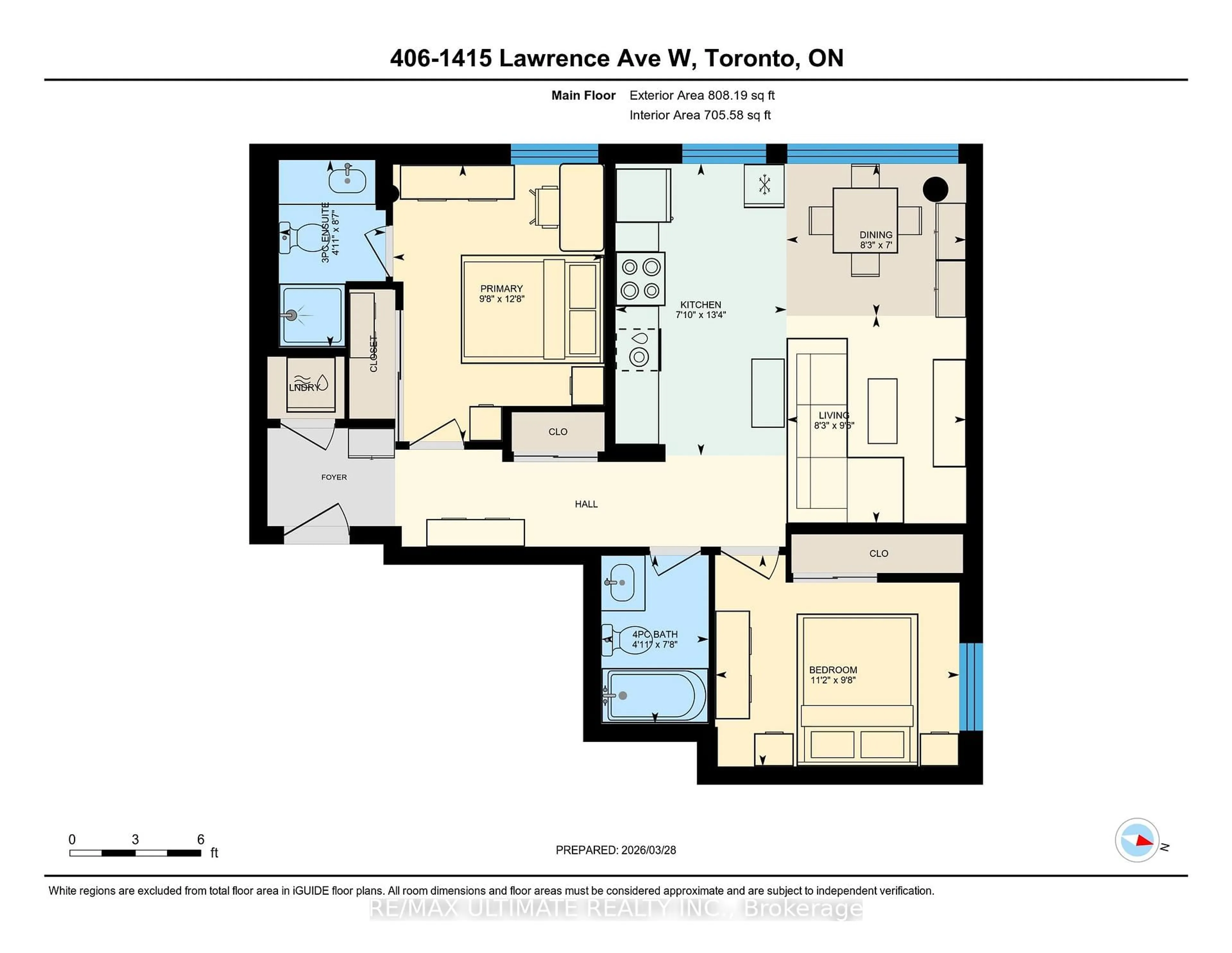 Floor plan for 1415 Lawrence Ave #406, Toronto Ontario M6L 1A9