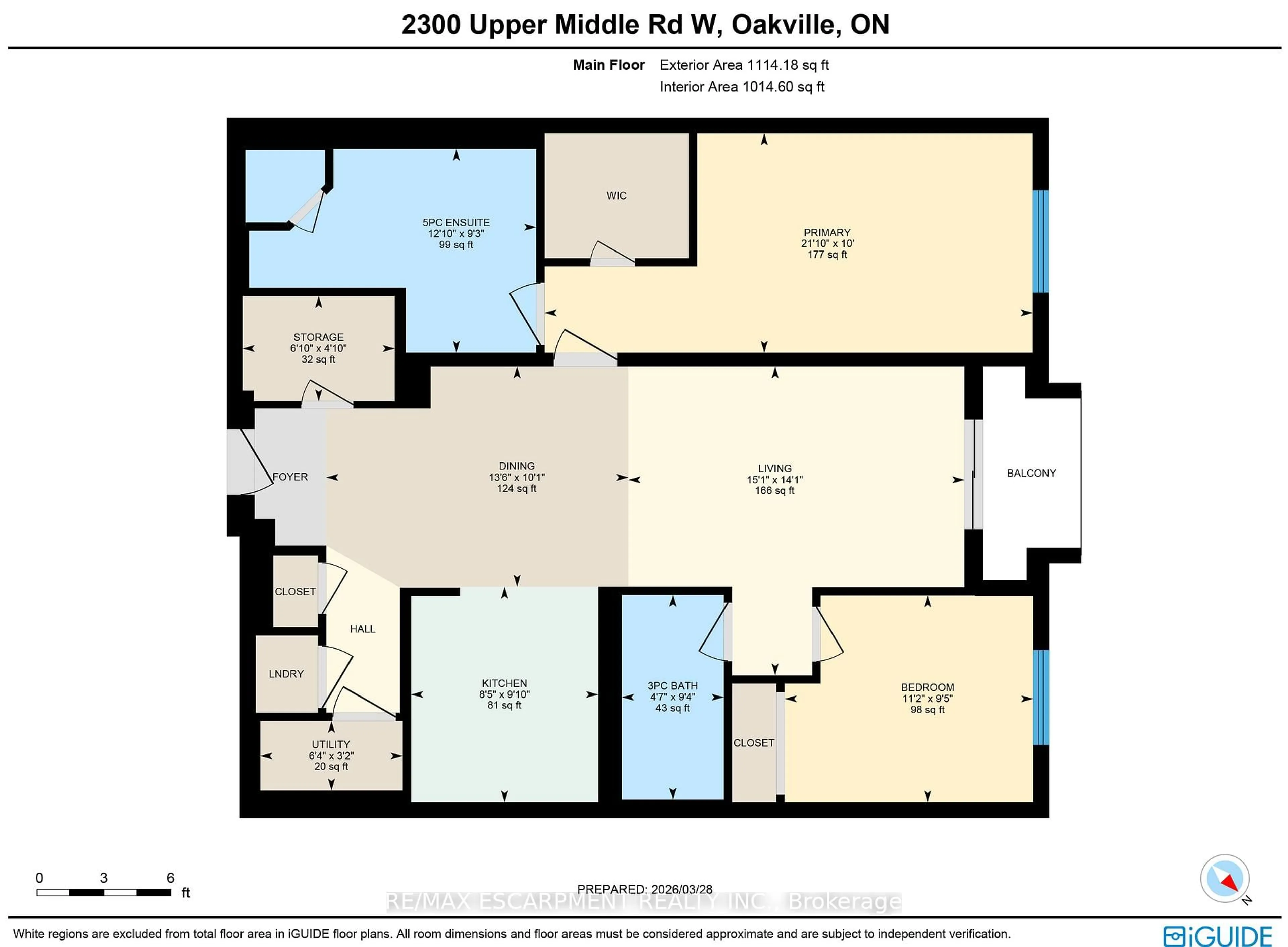Floor plan for 2300 Upper Middle Rd #308, Oakville Ontario L6M 0T4