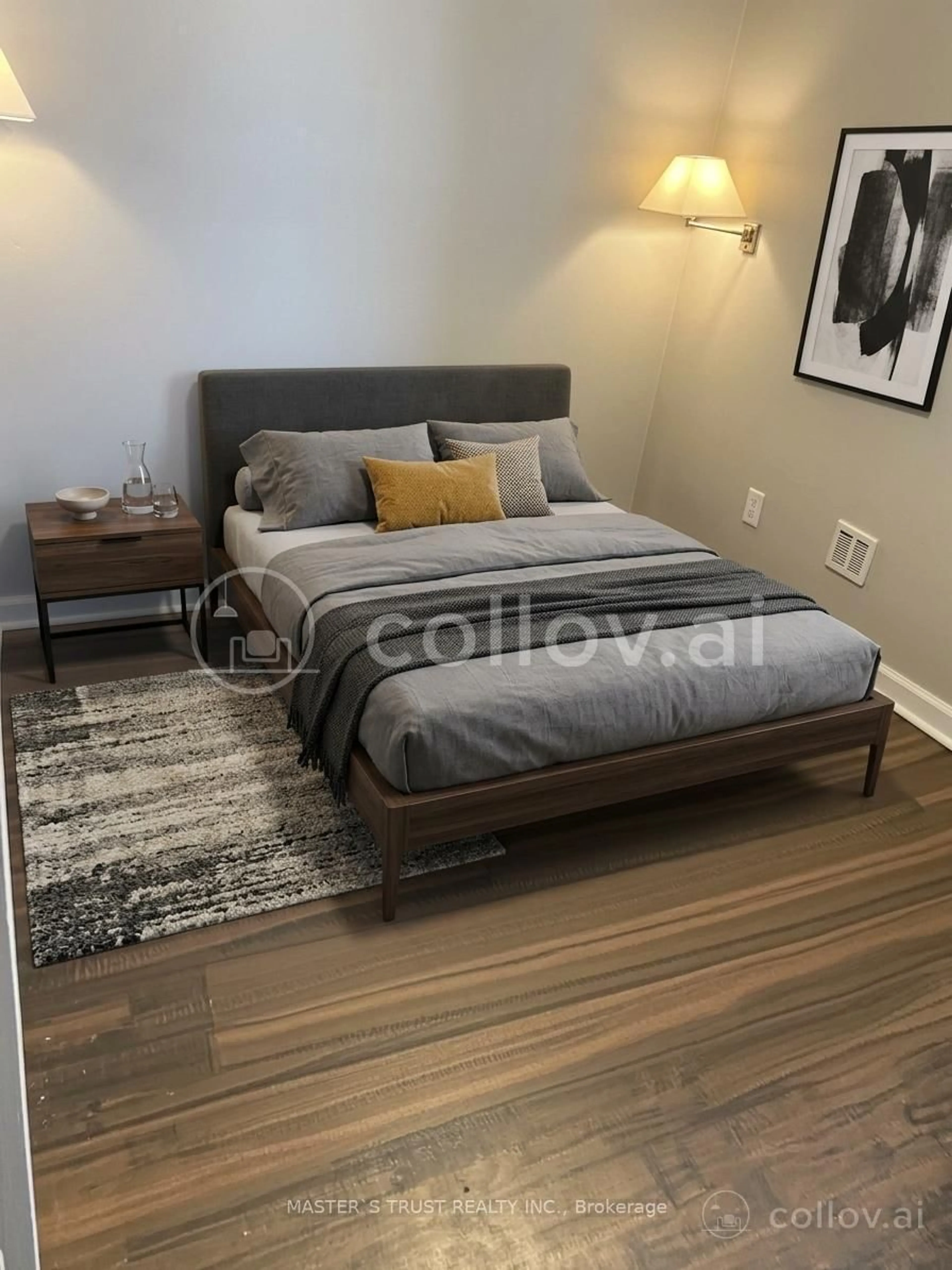 Bedroom with bed, unknown for 100 Lotherton Ptwy #1202, Toronto Ontario M6B 2G8