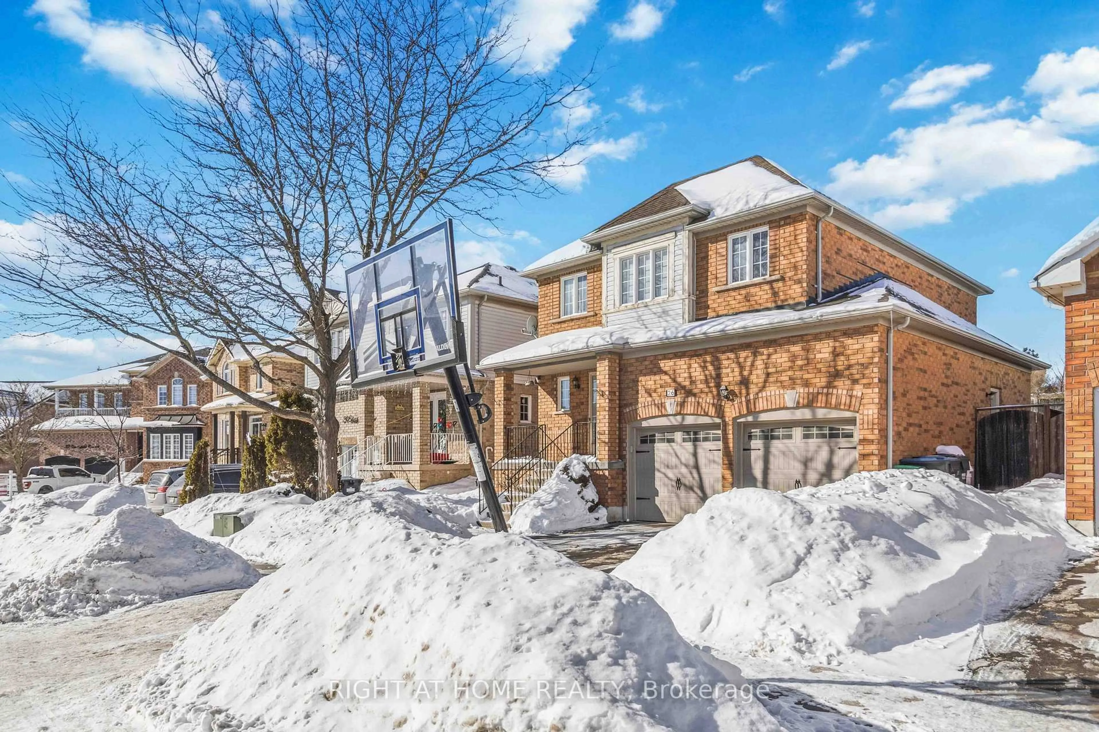 Home with brick exterior material, street for 26 Courtsfield Cres, Brampton Ontario L7A 2E3