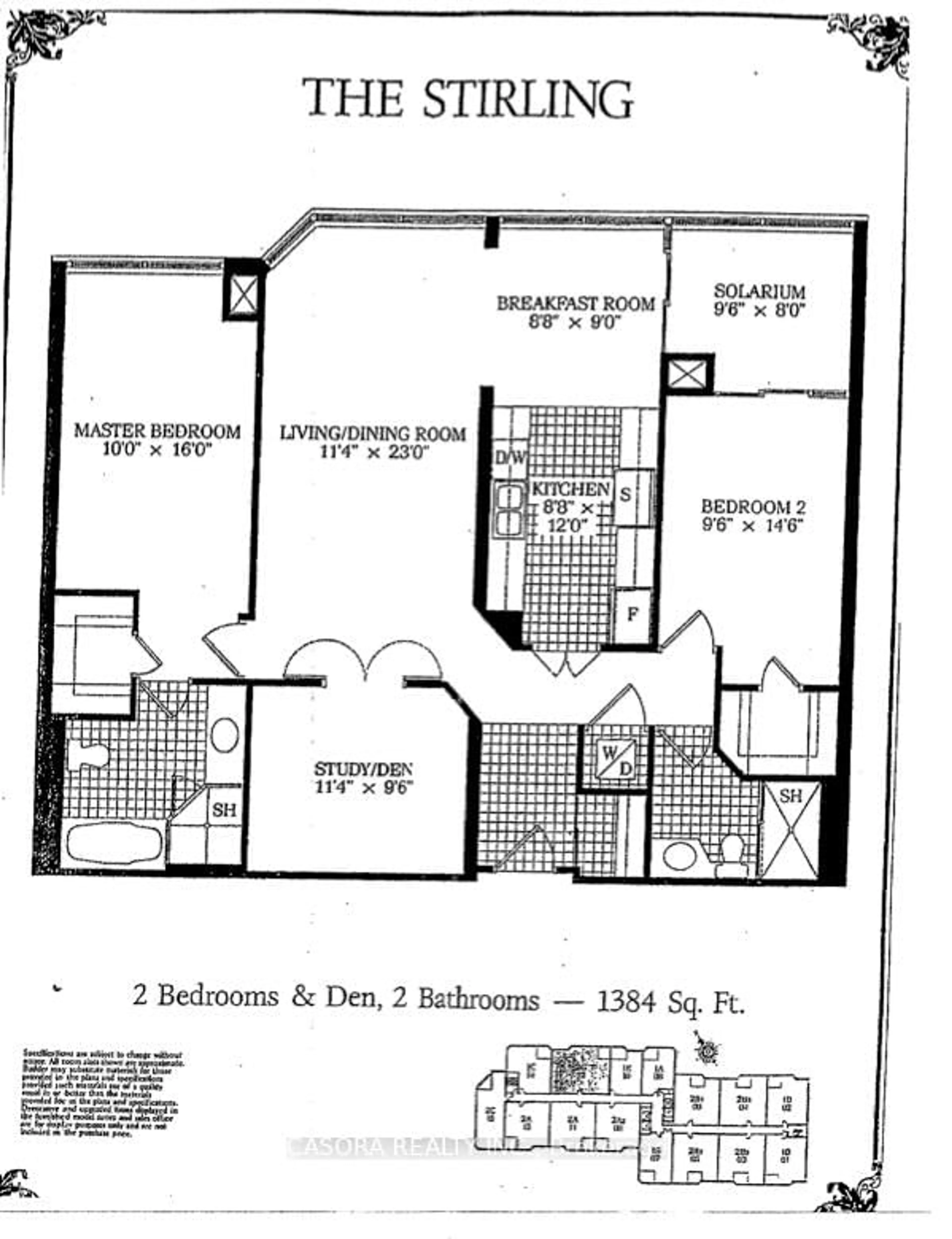 Floor plan for 1276 Maple Crossing Blvd #1912, Burlington Ontario L7S 2J9