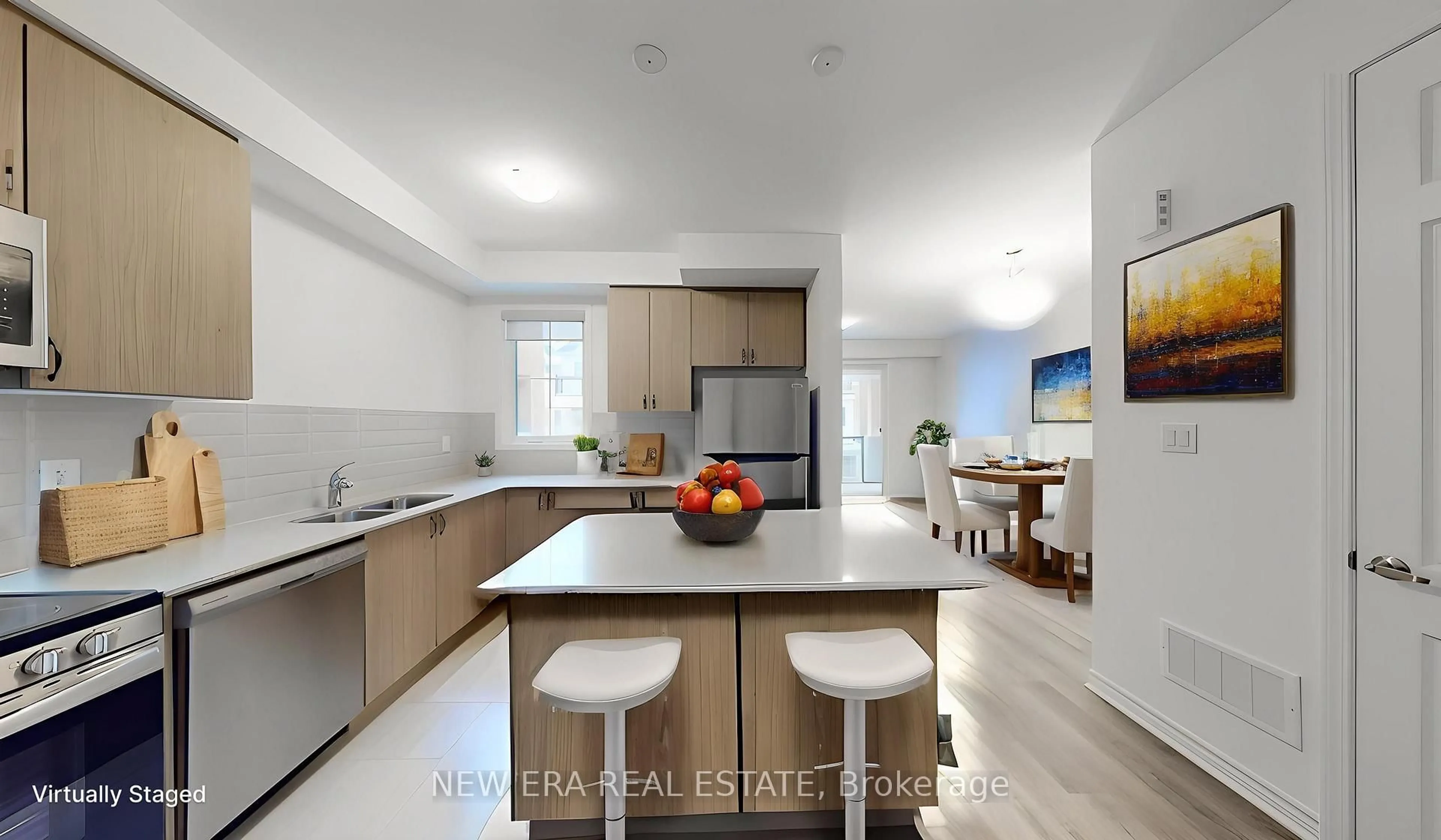 Open concept kitchen, ceramic/tile floor for 1317 Leriche Way #76, Milton Ontario L9E 0H5