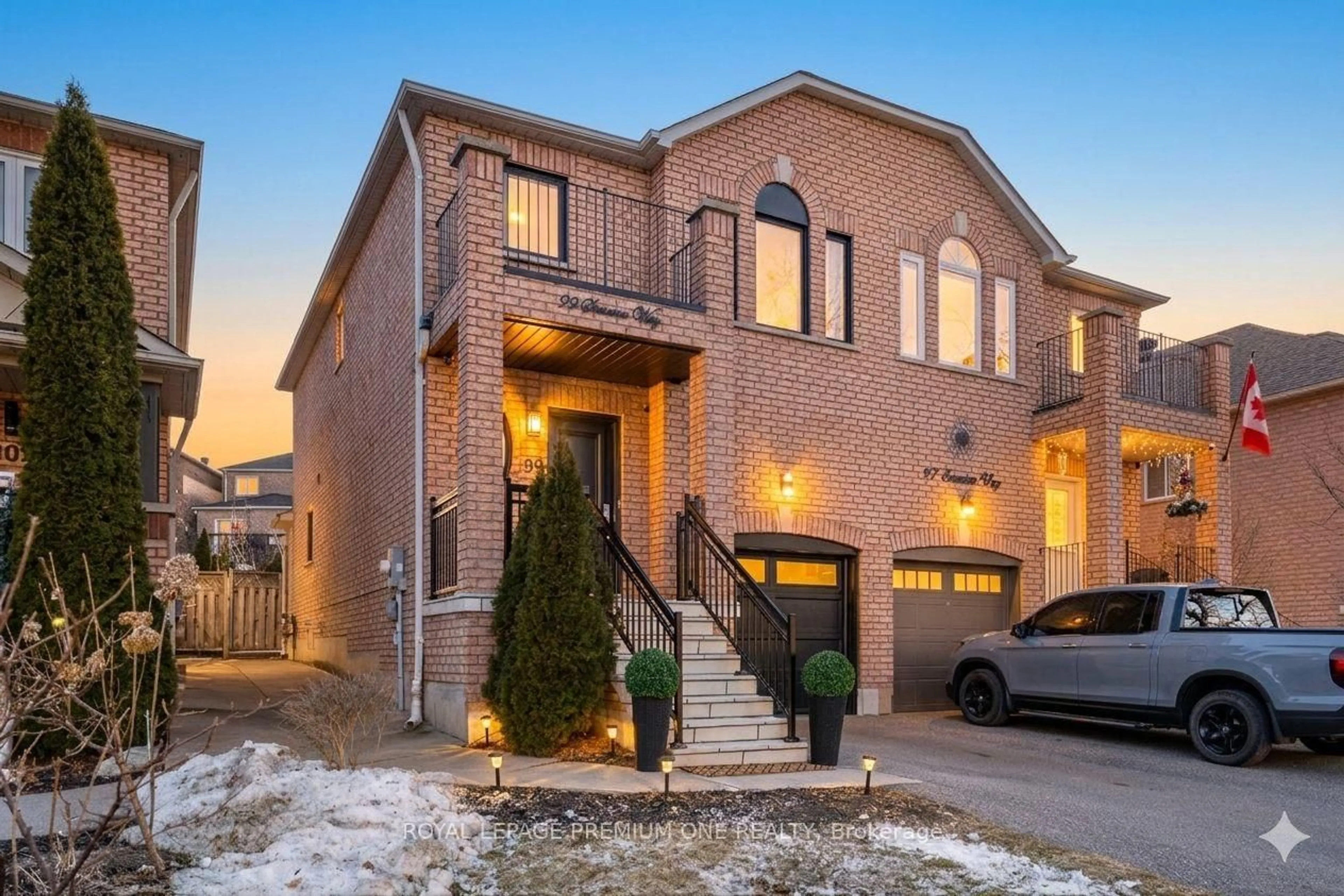 Home with brick exterior material, street for 99 Senator Way, Caledon Ontario L7S 2S6