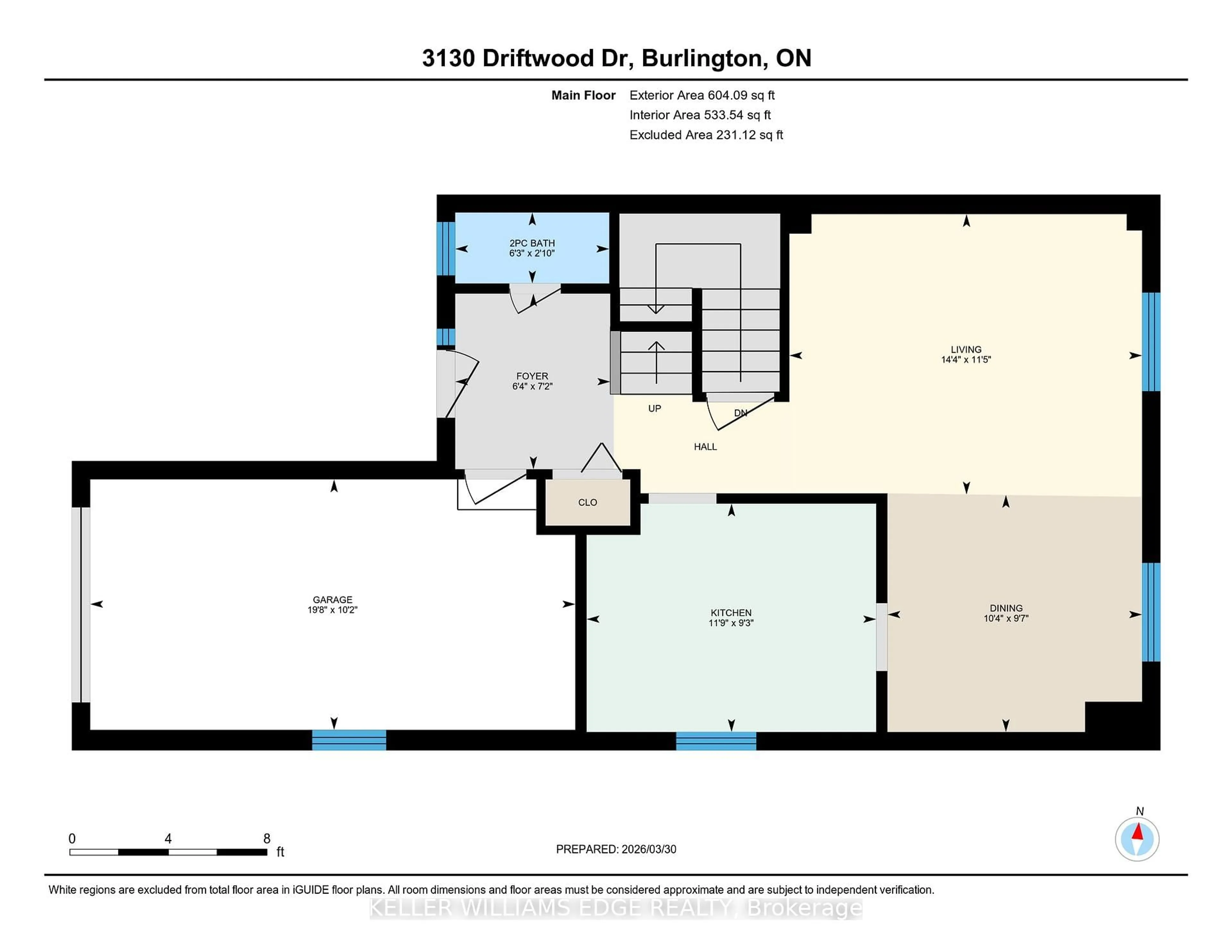 Floor plan for 3130 Driftwood Dr, Burlington Ontario L7M 3E1