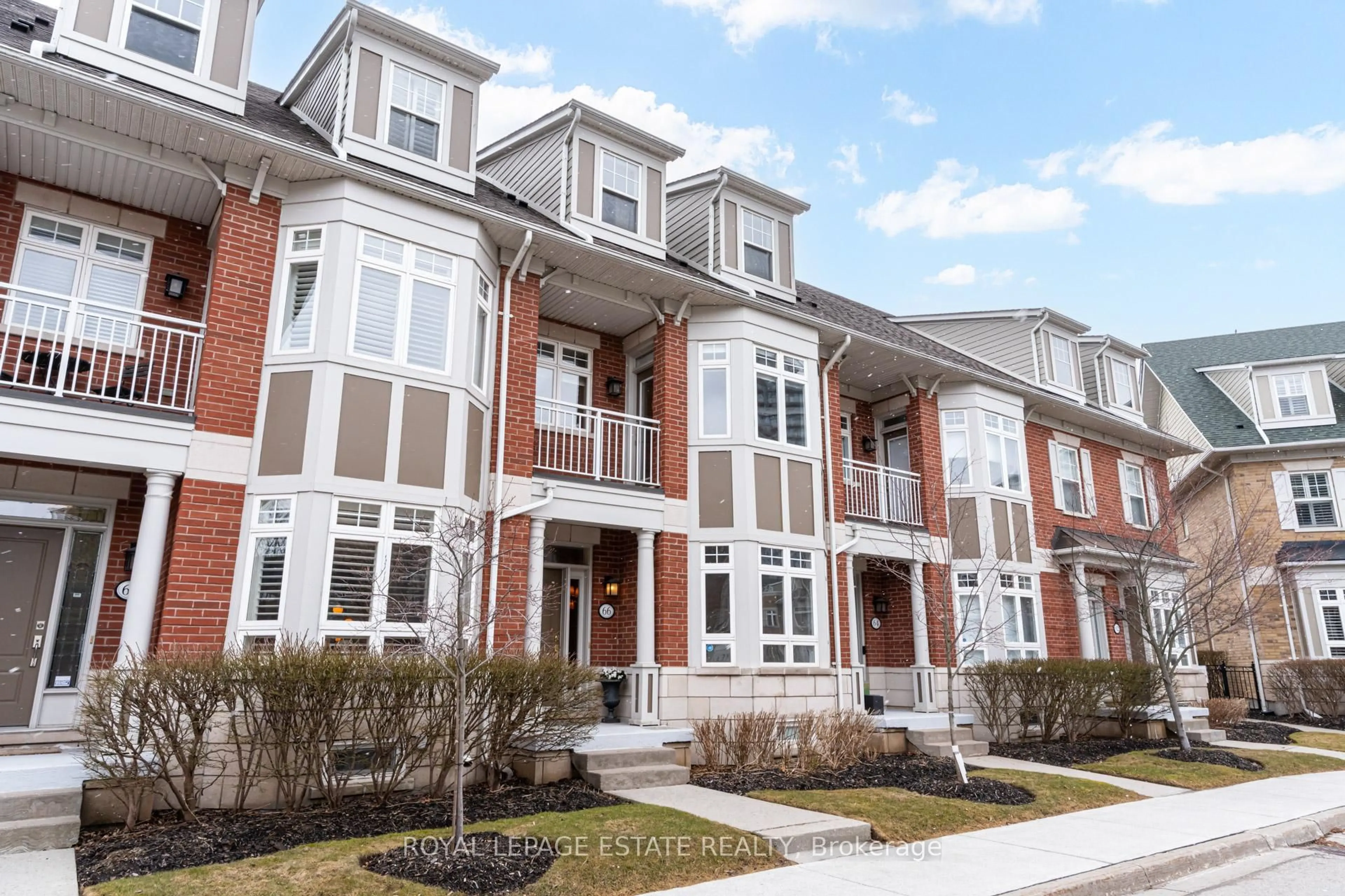 Home with brick exterior material, street for 66 Compass Way, Mississauga Ontario L5G 4T8