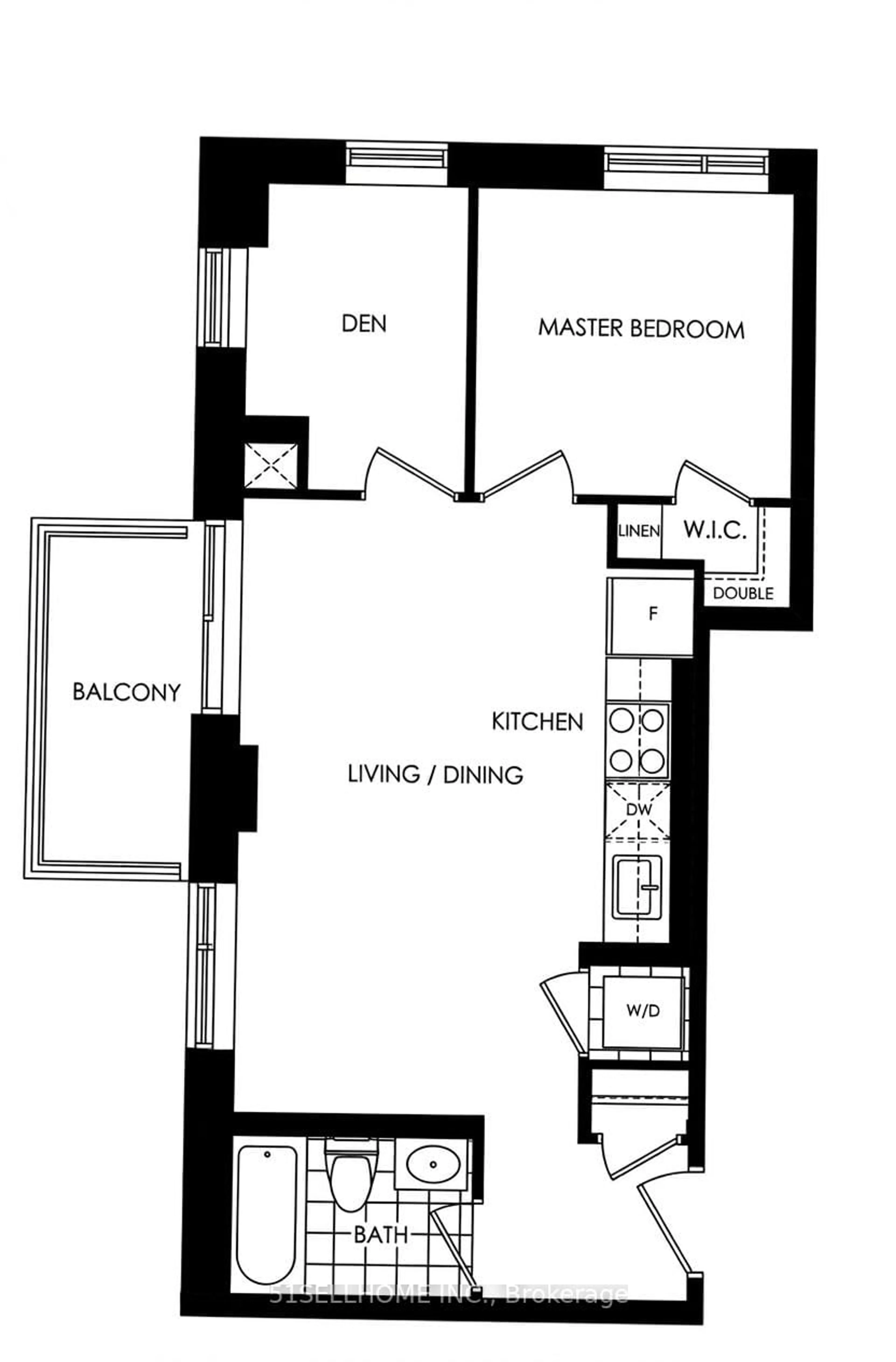 Floor plan for 335 Wheat Boom Dr #1303, Oakville Ontario L6H 7Y1